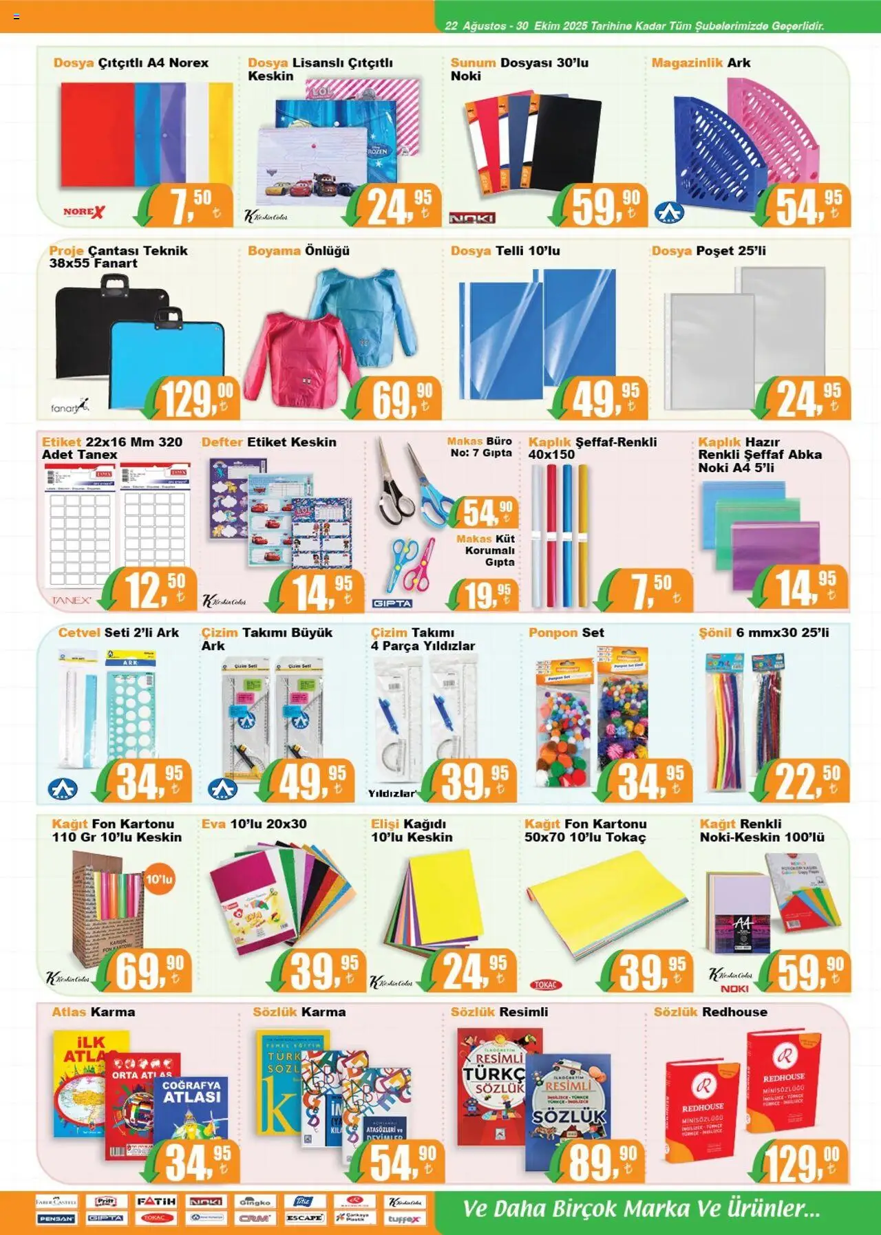 Hakmar Okula Dönüş - 22.08.2025 tarihinden itibaren geçerlidir | Sayfa: 7 | Ürünler: Magazinlik, Makas, Boyama önlüğü, Sunum dosyası