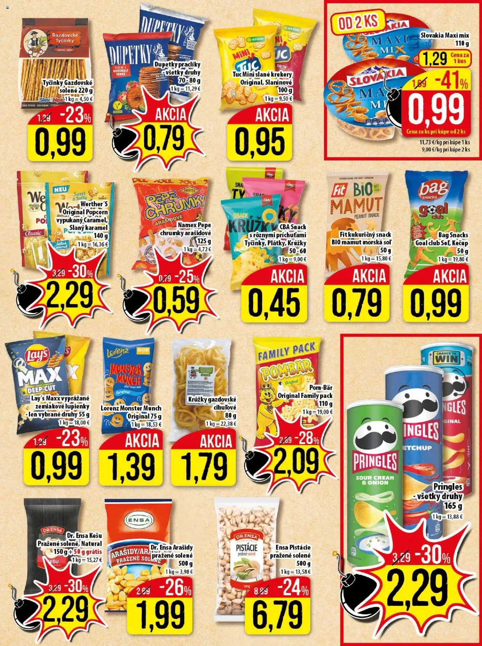 Nové Klas akcie – leták je platný od 10.11.2025 | Strana: 14 | Produkty: Pringles, Kečup, Soľ, Pistácie