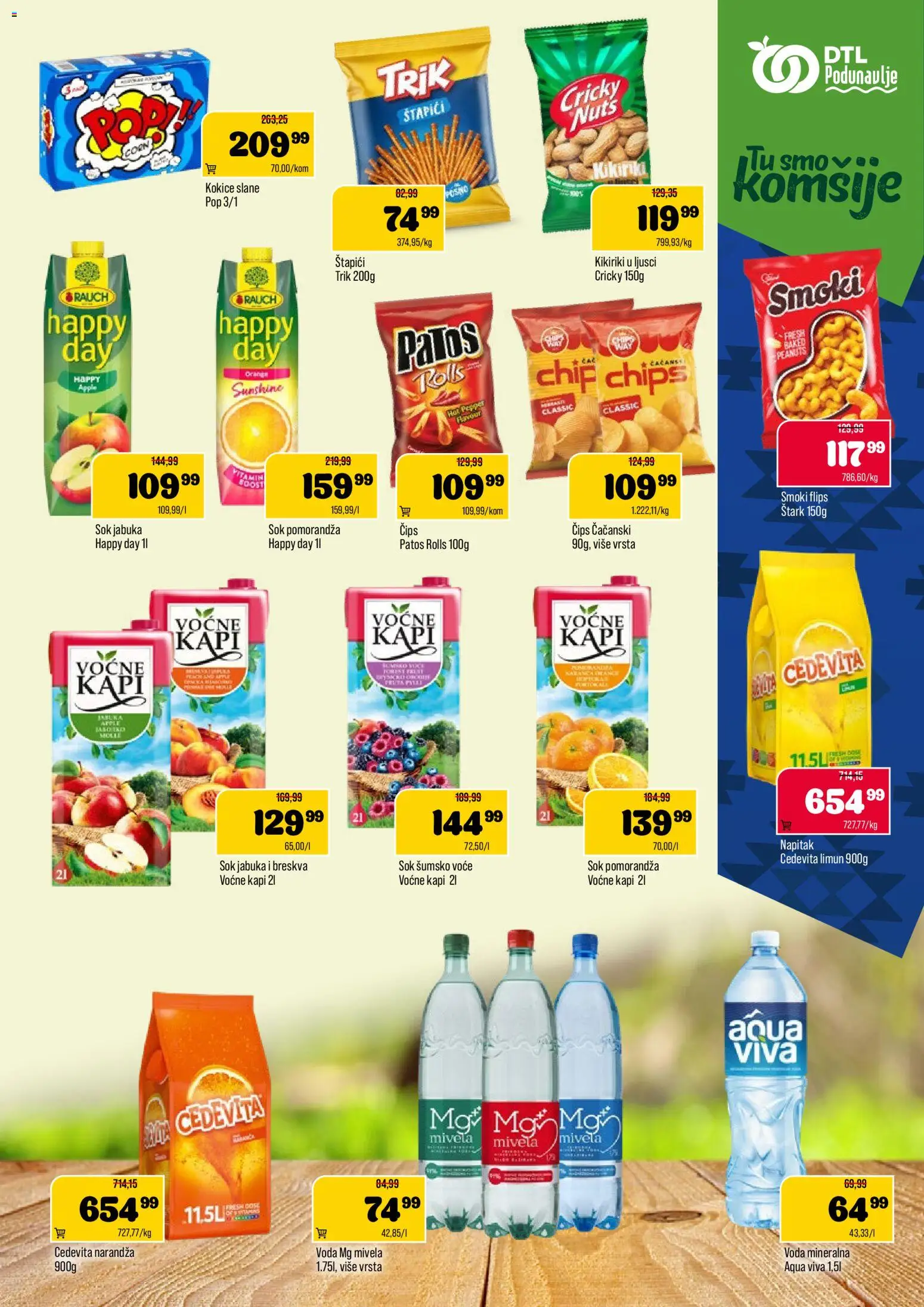 Podunavlje katalog - važi od 22.04.2026 | Strana: 9 | Proizvode: Voda, Kikiriki, Pomorandza, Limun