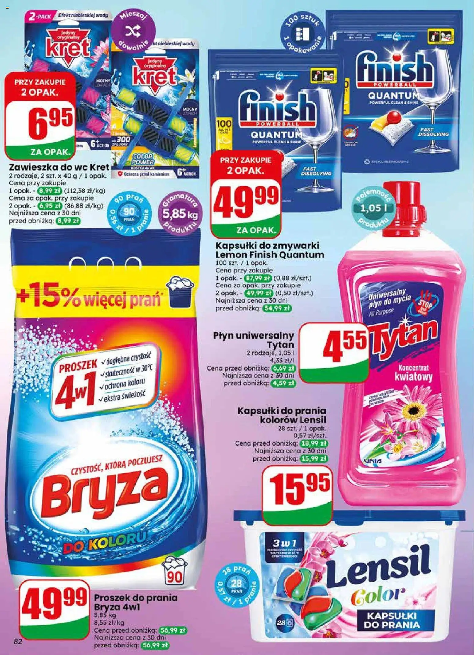 Dino gazetka od 29.04.2026 | Strona: 82 | Produkty: Finish, Proszek do prania, Detergent, Kapsułki do zmywarki
