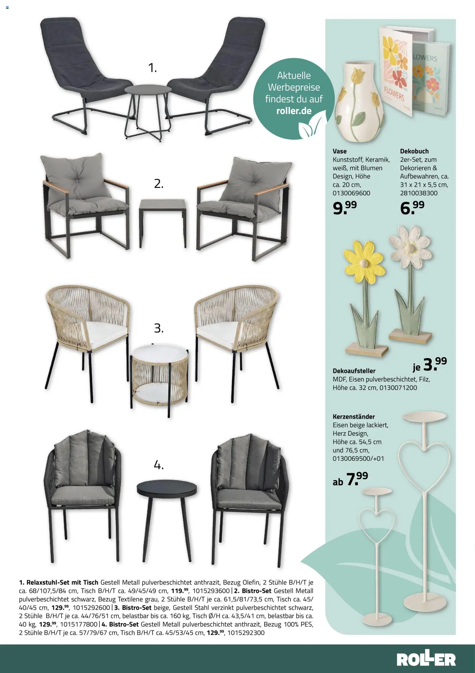Roller Garten looks – gültig ab 23.02.2026 | Seite: 27 | Produkte: Tisch, Blumen, Vase