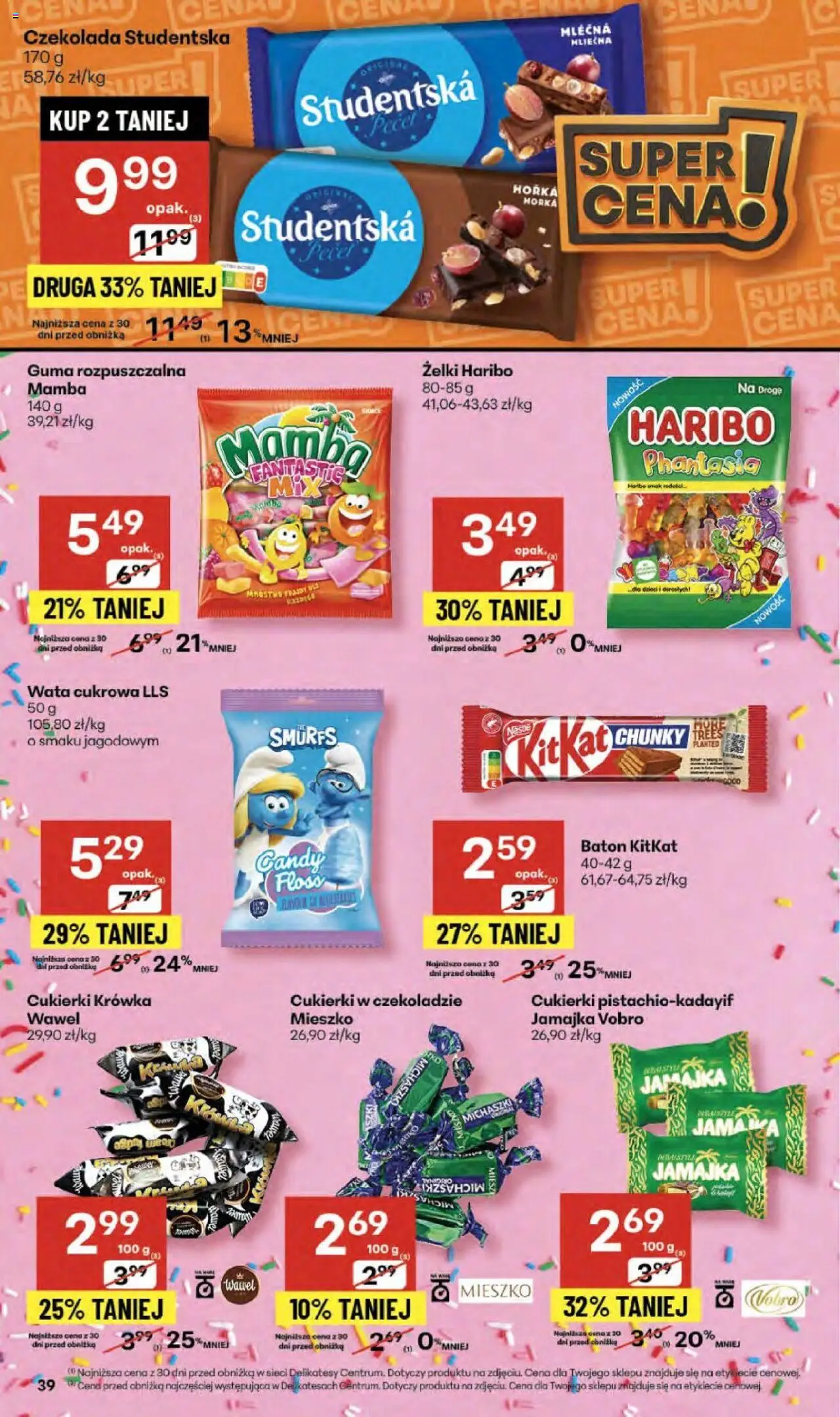 Delikatesy Centrum Gazetka - Sklepy Własne od 16.10.2025 | Strona: 39 | Produkty: Żelki haribo, Delikatesy, Żelki, Cukierki