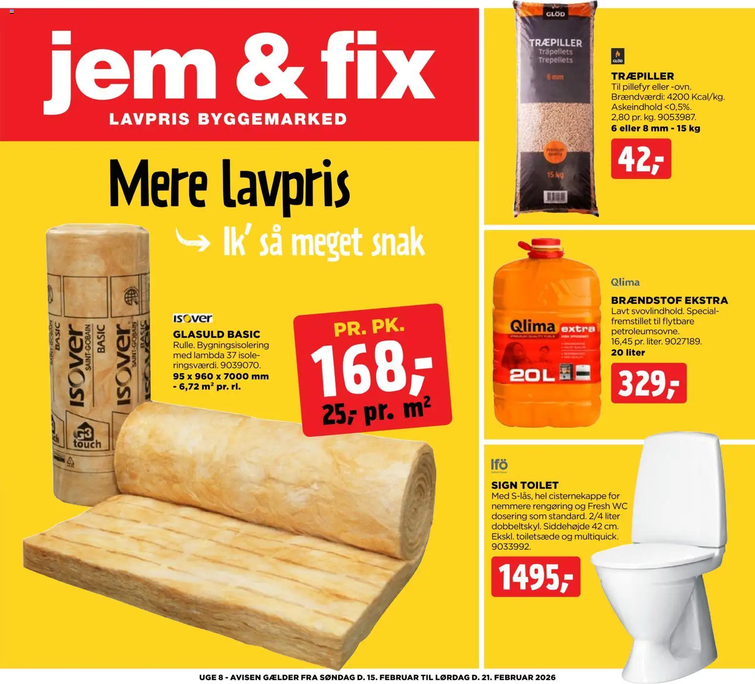 Jem & fix tilbudsavis – gyldig fra 15.02.2026 | Side: 1 | Produkter: Toilet, Søm