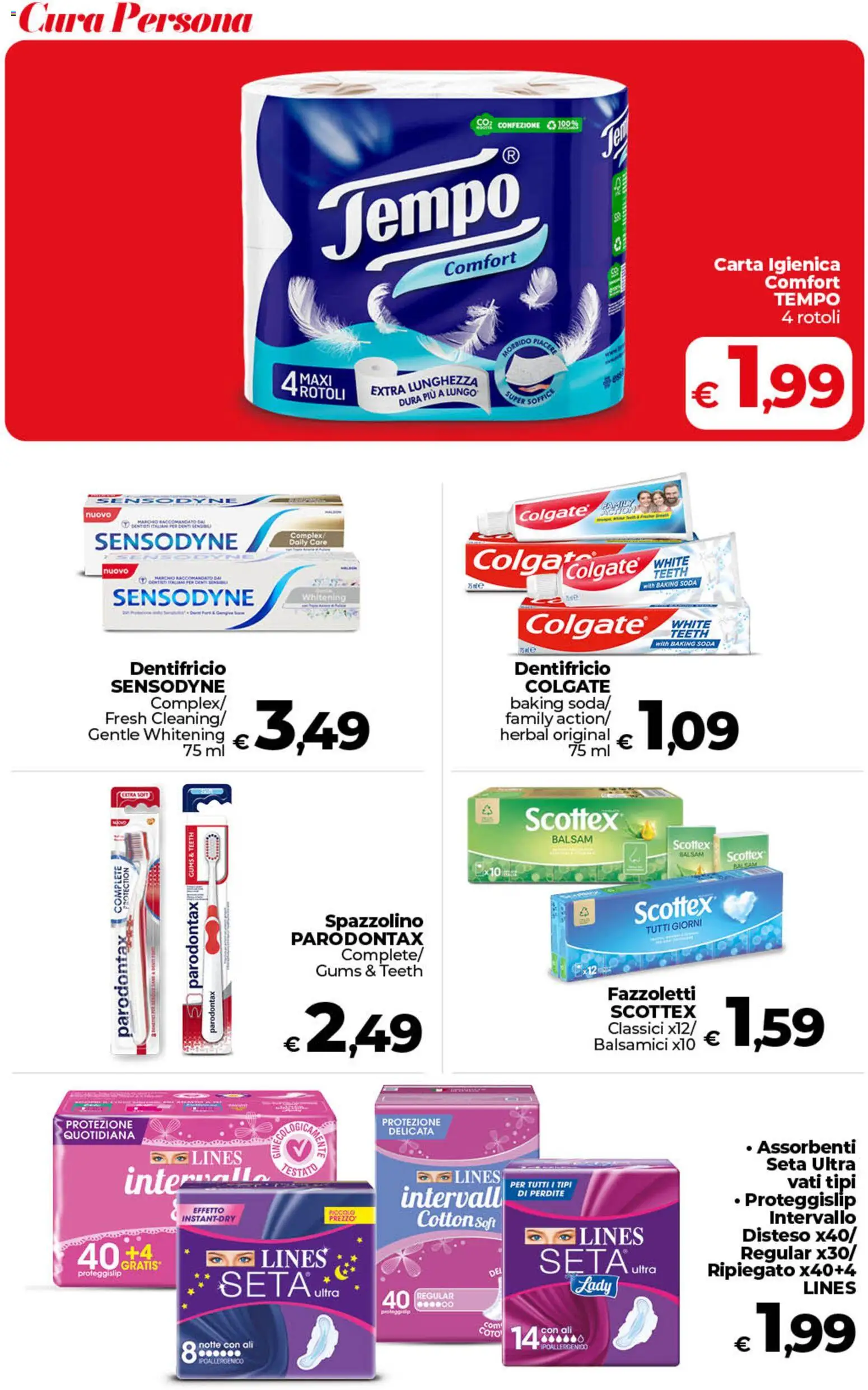 Volantino COOP del 06.03.2026 | Pagina: 38 | Prodotti: Carta igienica, Dentifricio, Spazzolino, Fazzoletti
