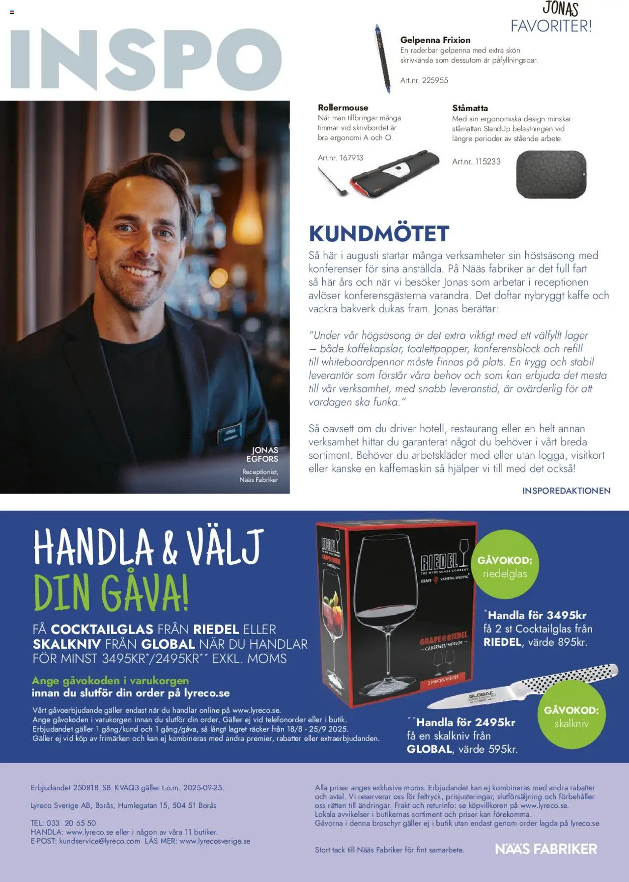 Lyreco reklamblad aktuell från 01.09.2025 | Sida: 2 | Produkter: Galler, Kaffe, Glass