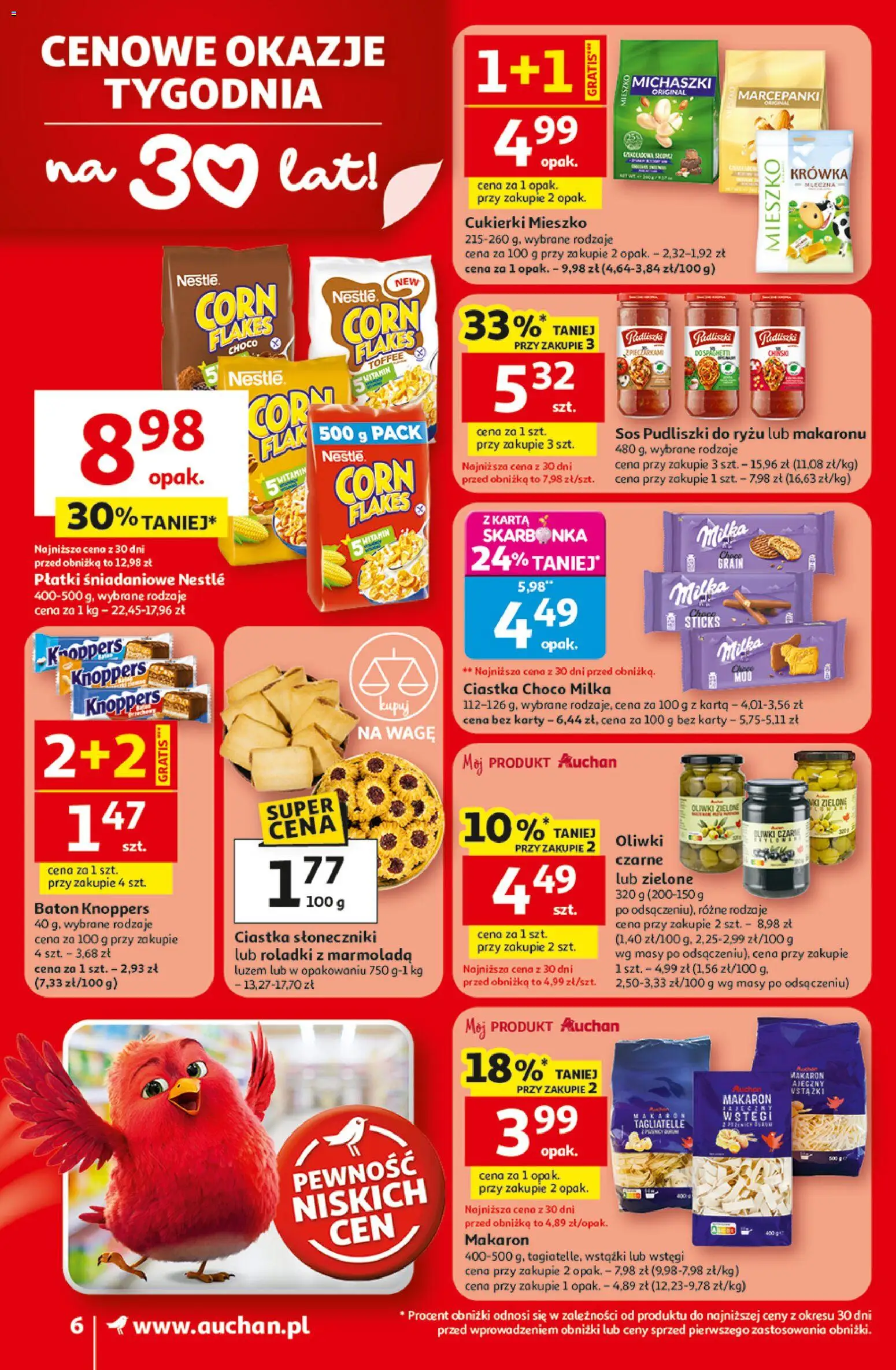 Auchan gazetka od 09.04.2026 | Strona: 6 | Produkty: Knoppers, Karta, Krowka, Sos