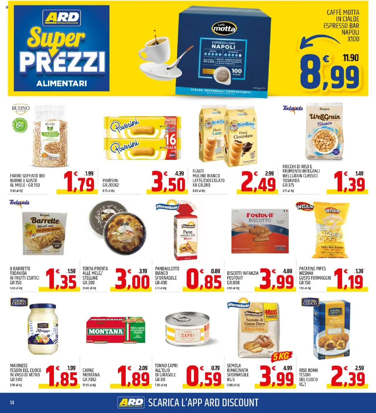 Volantino ARD Discount del 02.10.2025 | Pagina: 14 | Prodotti: Fiocchi, Torta, Miele, Farro