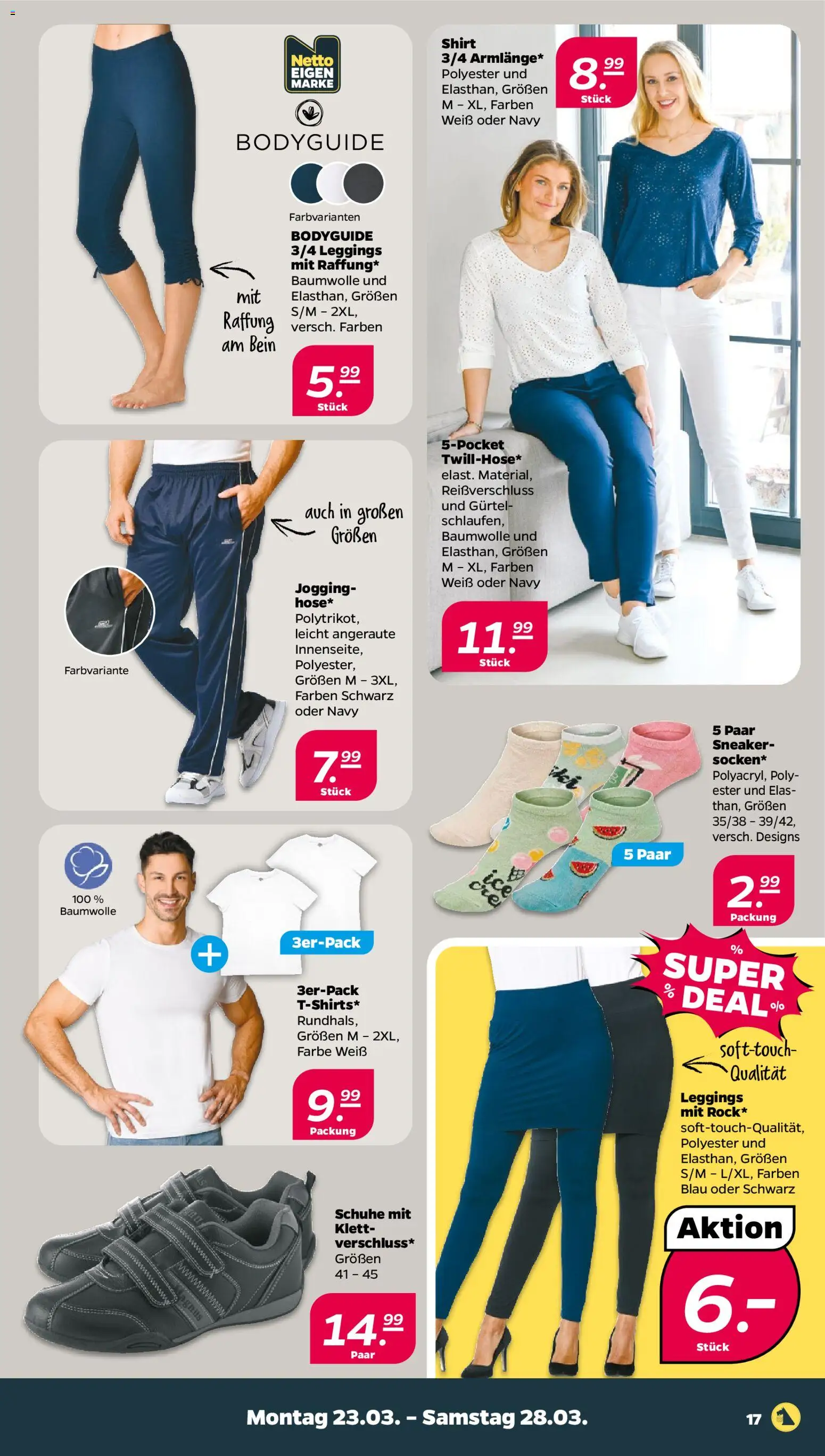 Netto Prospekt 	 – gültig ab 23.03.2026 | Seite: 23 | Produkte: Shirt, Leggings, Gürtel