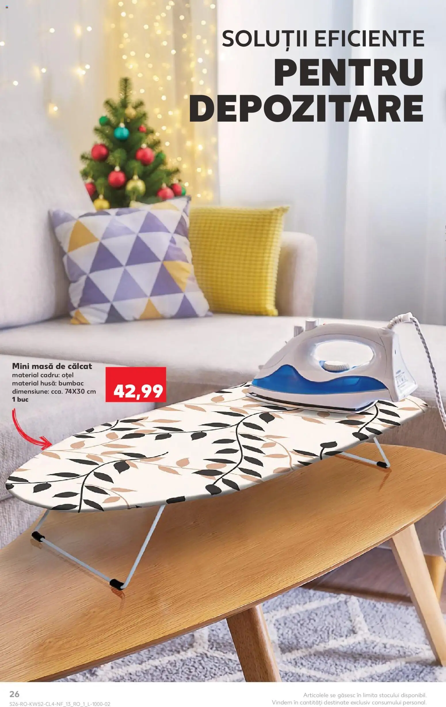 Noul catalog Kaufland – valabil de la 24.12.2025 | Pagină: 26 | Produse: Masă, Masă de călcat