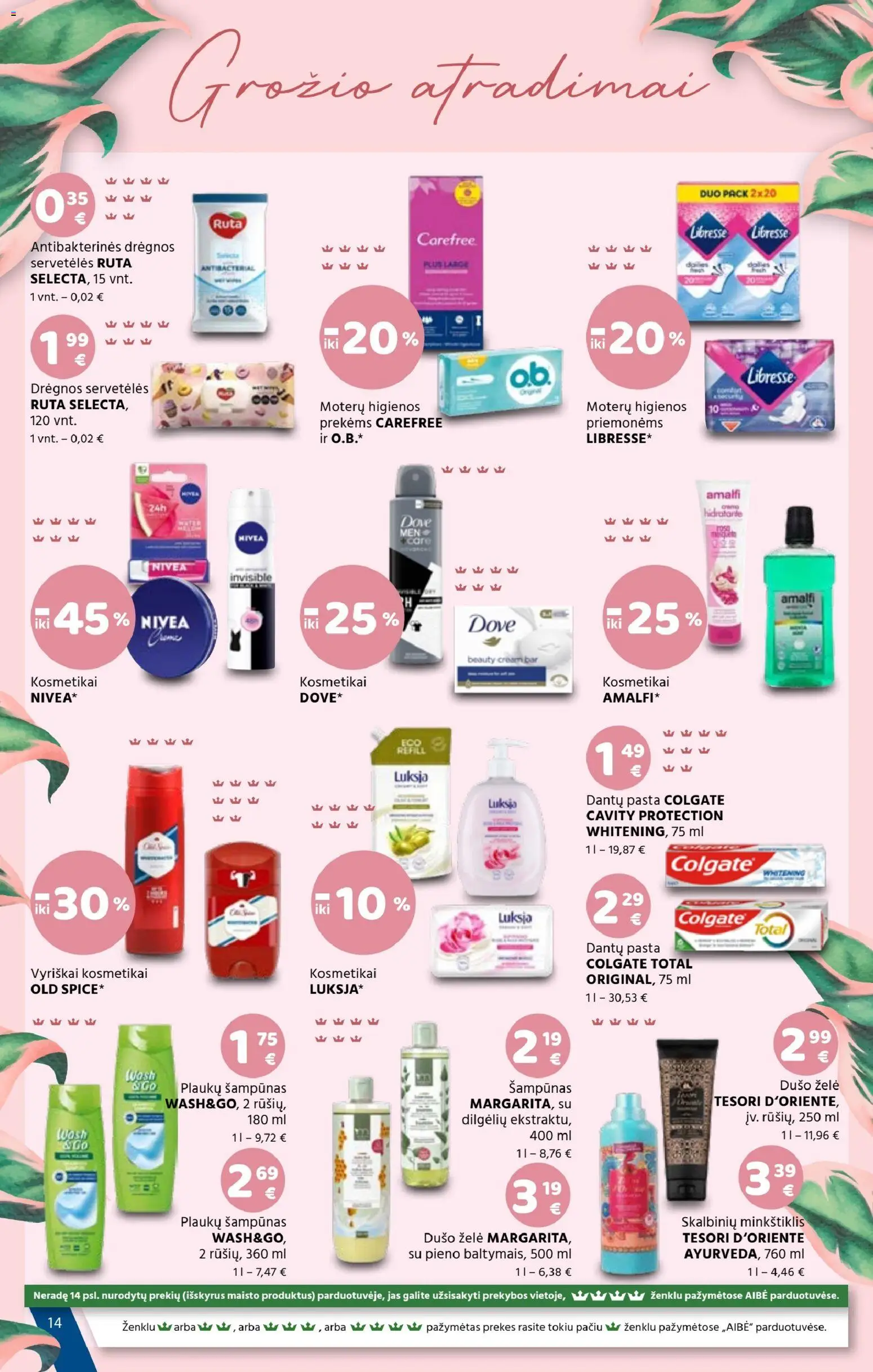AIBE akcijos nuo 30.10.2025 | Puslapis: 14 | Prekių: Šampūnas, Dušo želė