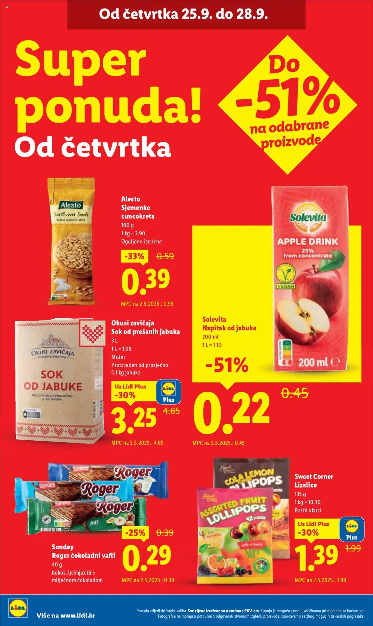 Lidl katalog | vrijedi od 22.09.2025 | Stranica: 62 | Proizvodi: Vafli, Lizalice, Sjemenke, Jabuka