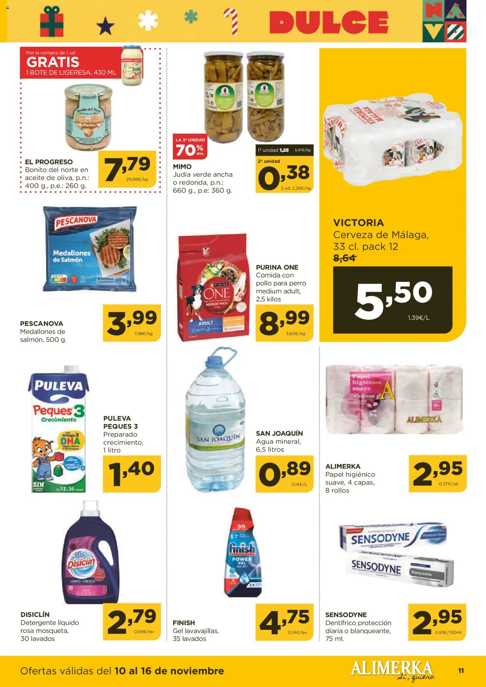 Alimerka folleto Castilla y León │ válido desde el 10.11.2025 | Página: 11 | Productos: Detergente, Cerveza, Papel higienico, Detergente líquido