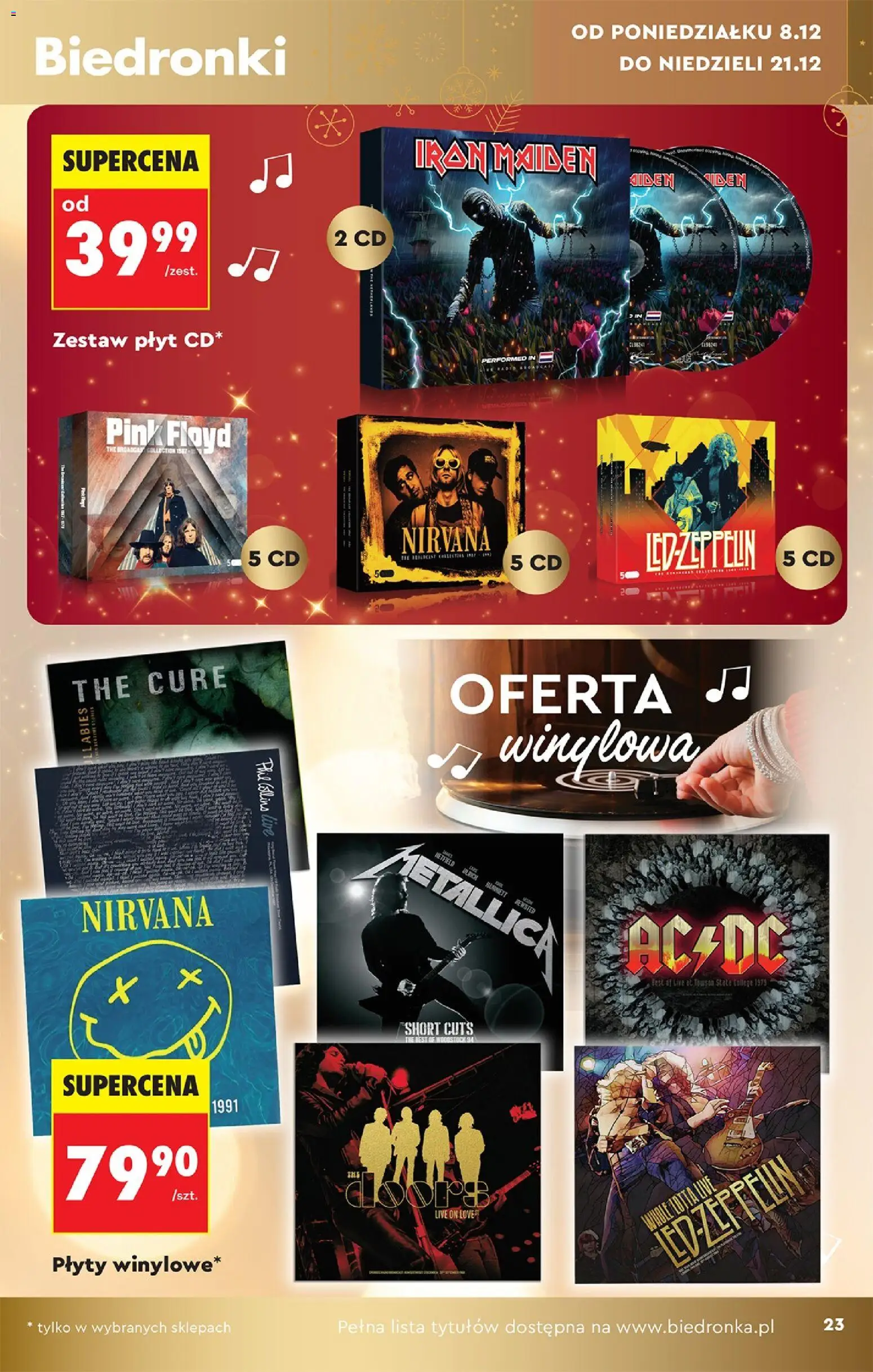 Biedronka gazetka - Hity i inspiracje od 06.12.2025 | Strona: 23 | Produkty: Plyty, Płyty Winylowe