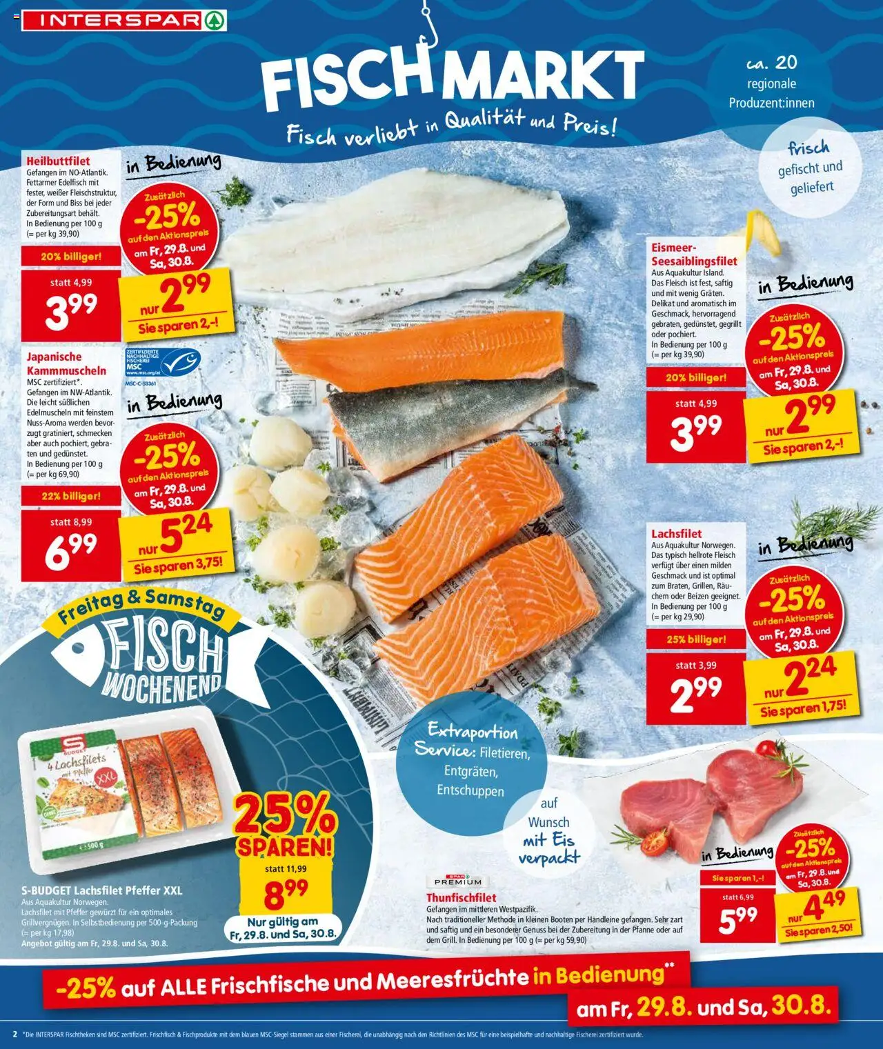 Interspar Flugblatt - Vorarlberg gültig ab 28.08.2025 | Seite: 2 | Produkte: Eis, Pfeffer, Meeresfrüchte, Fisch