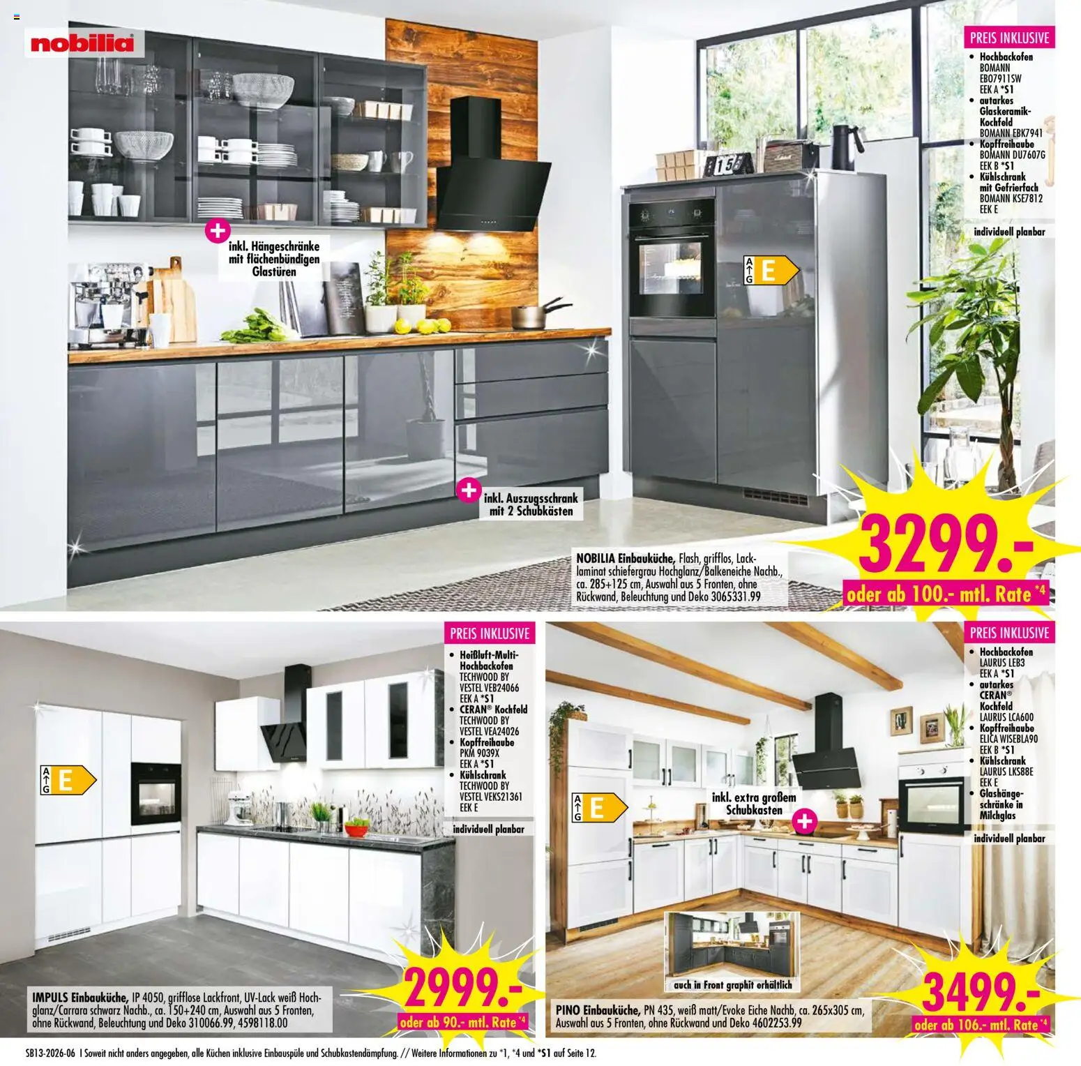 SB Möbel Boss Prospekt 	 – gültig ab 21.03.2026 | Seite: 6 | Produkte: Kühlschrank, Kochfeld, Kuchen