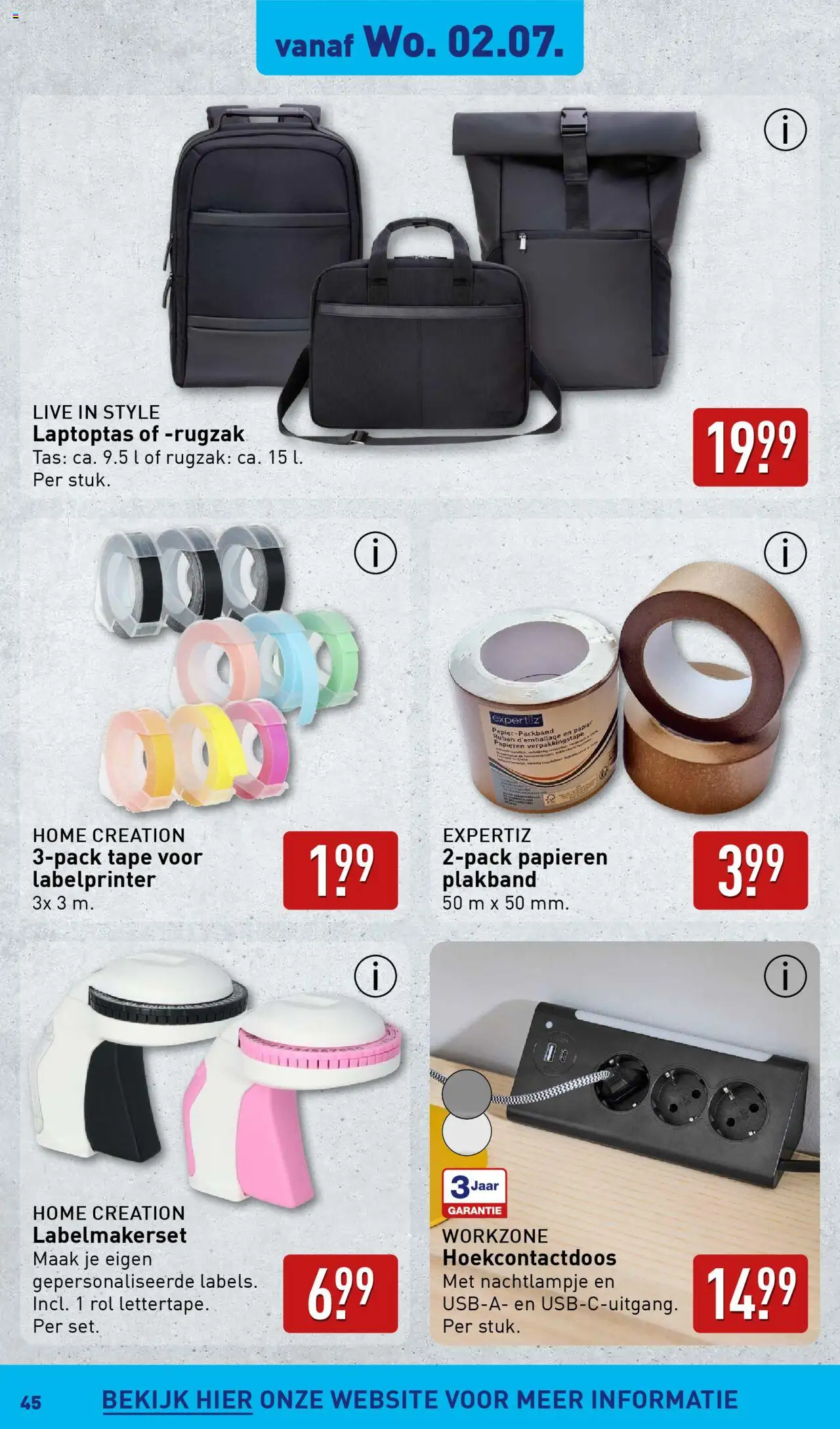 | Pagina: 45 | Producten: Tas, Rugzak, Papier, Tape