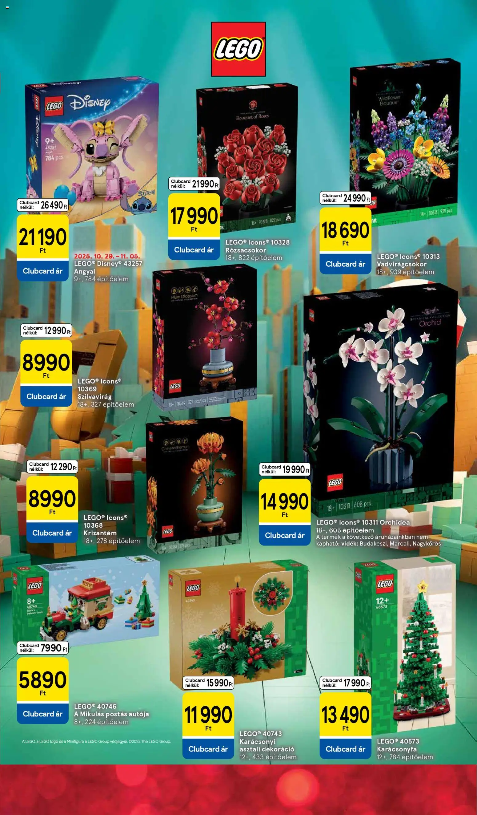 Tesco akciós ujság - amely érvényes a következő dátumtól: 29.10.2025 | Oldal: 15 | Termékek: Orchidea, Karácsonyfa, Dekoráció