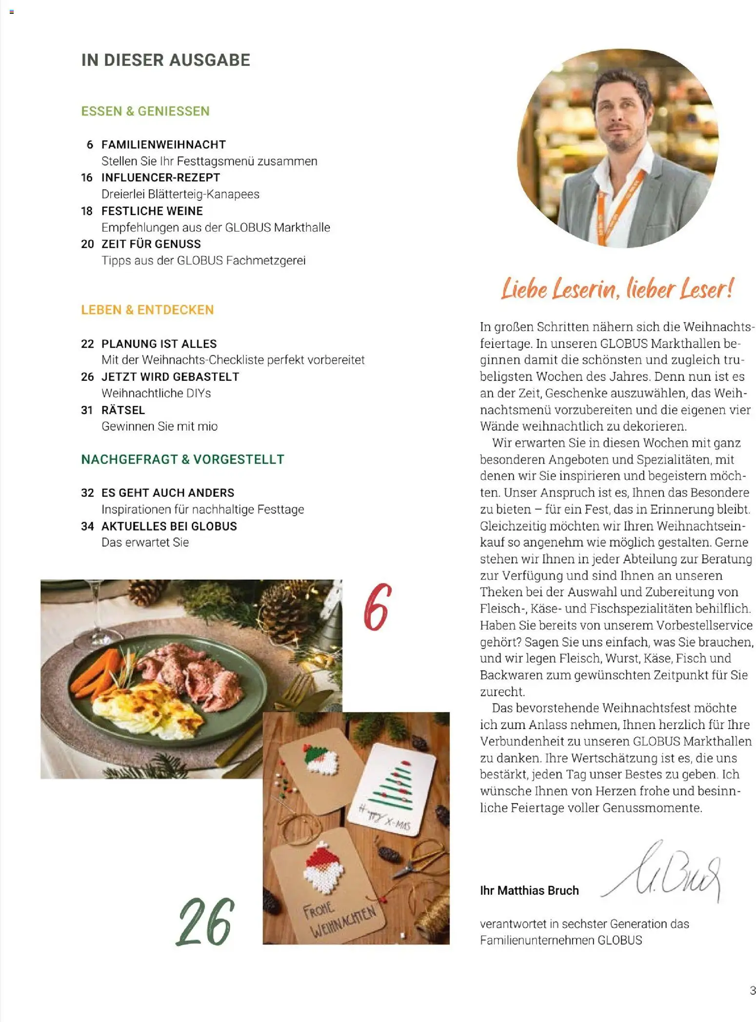 Globus Mio Magazin – gültig ab 01.12.2025 | Seite: 3 | Produkte: Käse, Fisch