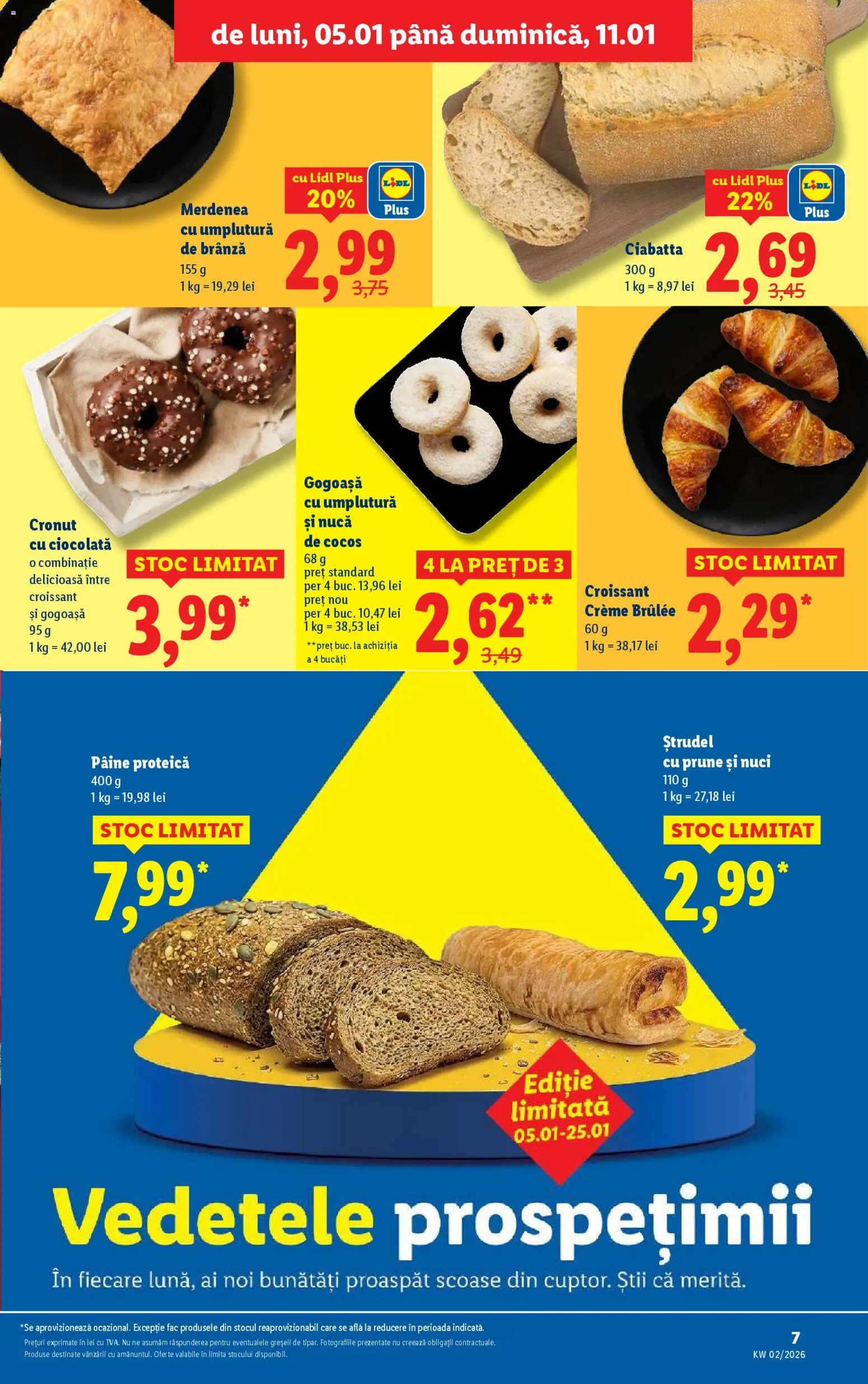 Noul catalog Lidl – valabil de la 05.01.2026 | Pagină: 7 | Produse: Ștrudel, Brânză, Ciocolată, Prune