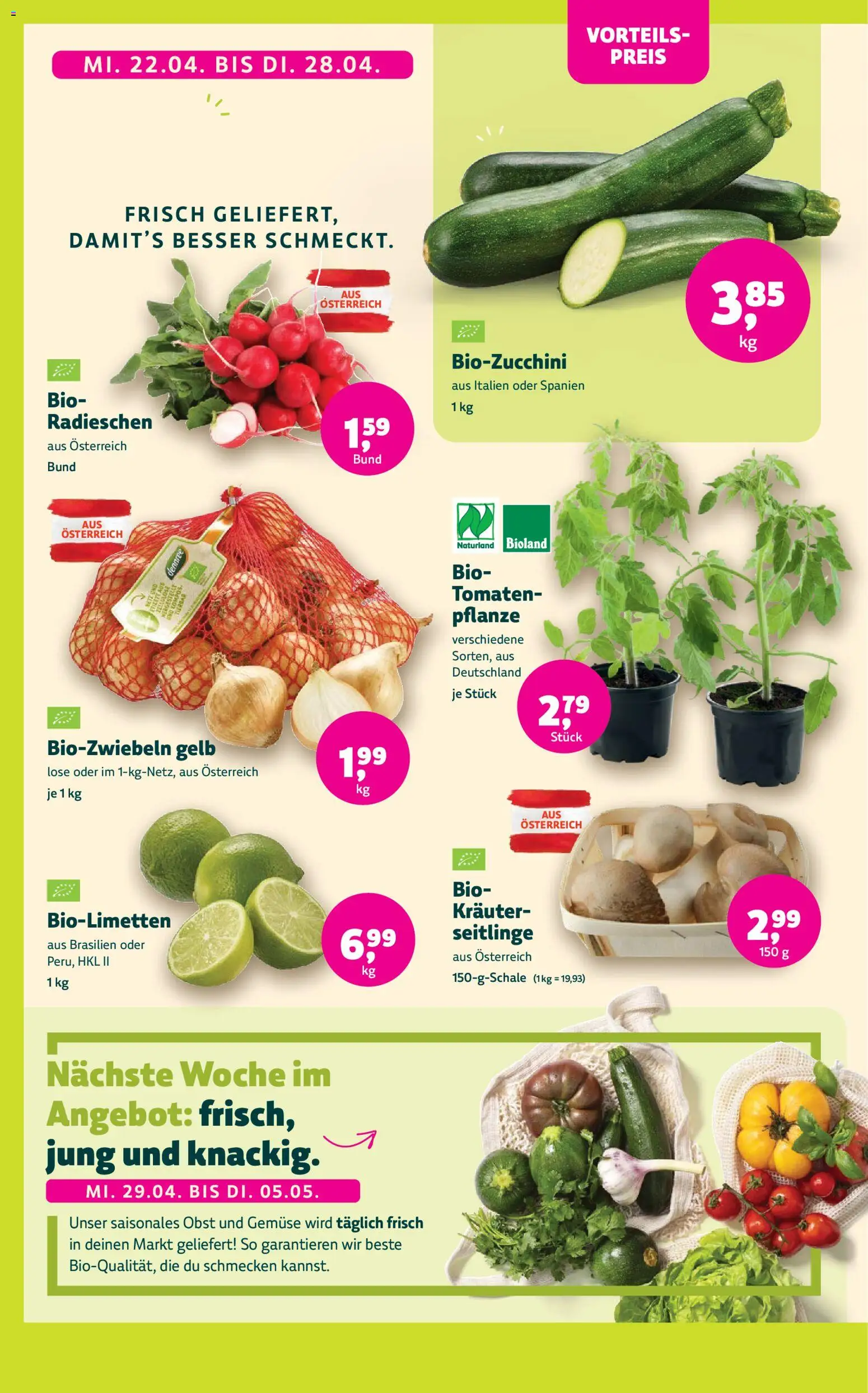 Denns BioMarkt Angebote gültig ab 22.04.2026 | Seite: 2 | Produkte: Gemüse, Obst, Tomaten