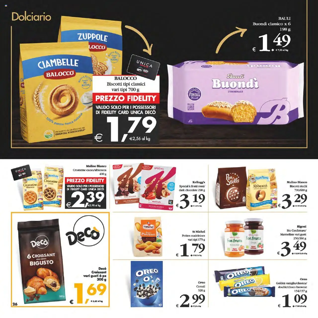 Volantino Decò del 12.08.2025 | Pagina: 26 | Prodotti: Crema, Panna, Croissant, Cacao