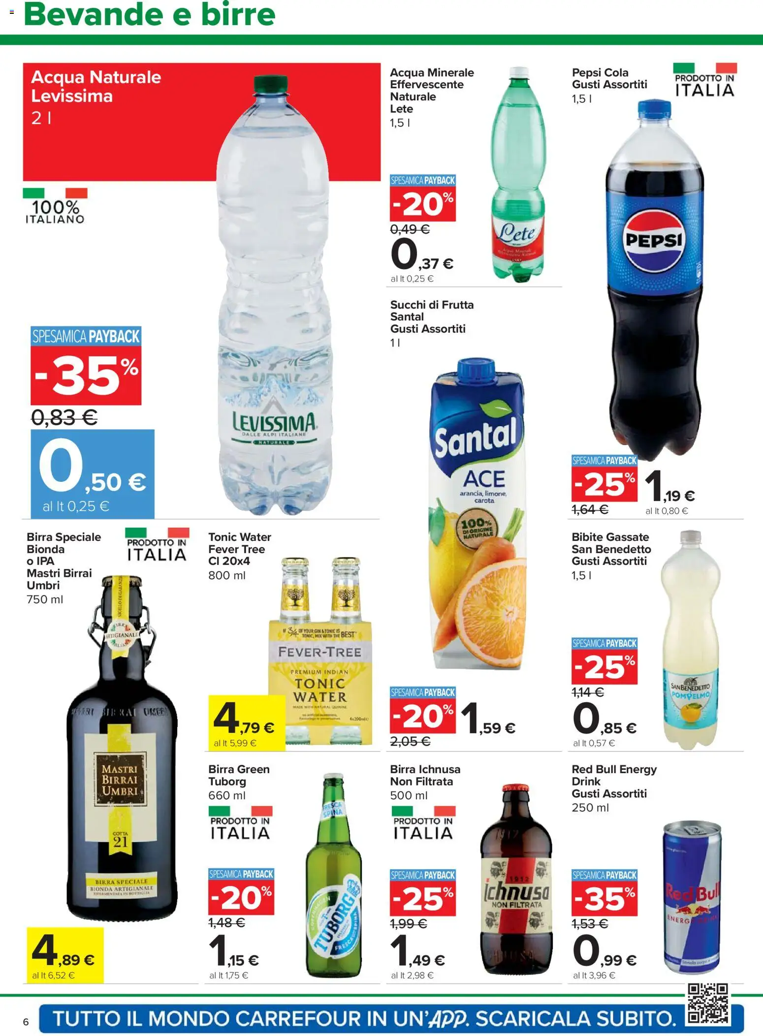 Volantino Carrefour del 27.12.2025 | Pagina: 6 | Prodotti: Pompelmo, Bibite, Acqua minerale, Pepsi