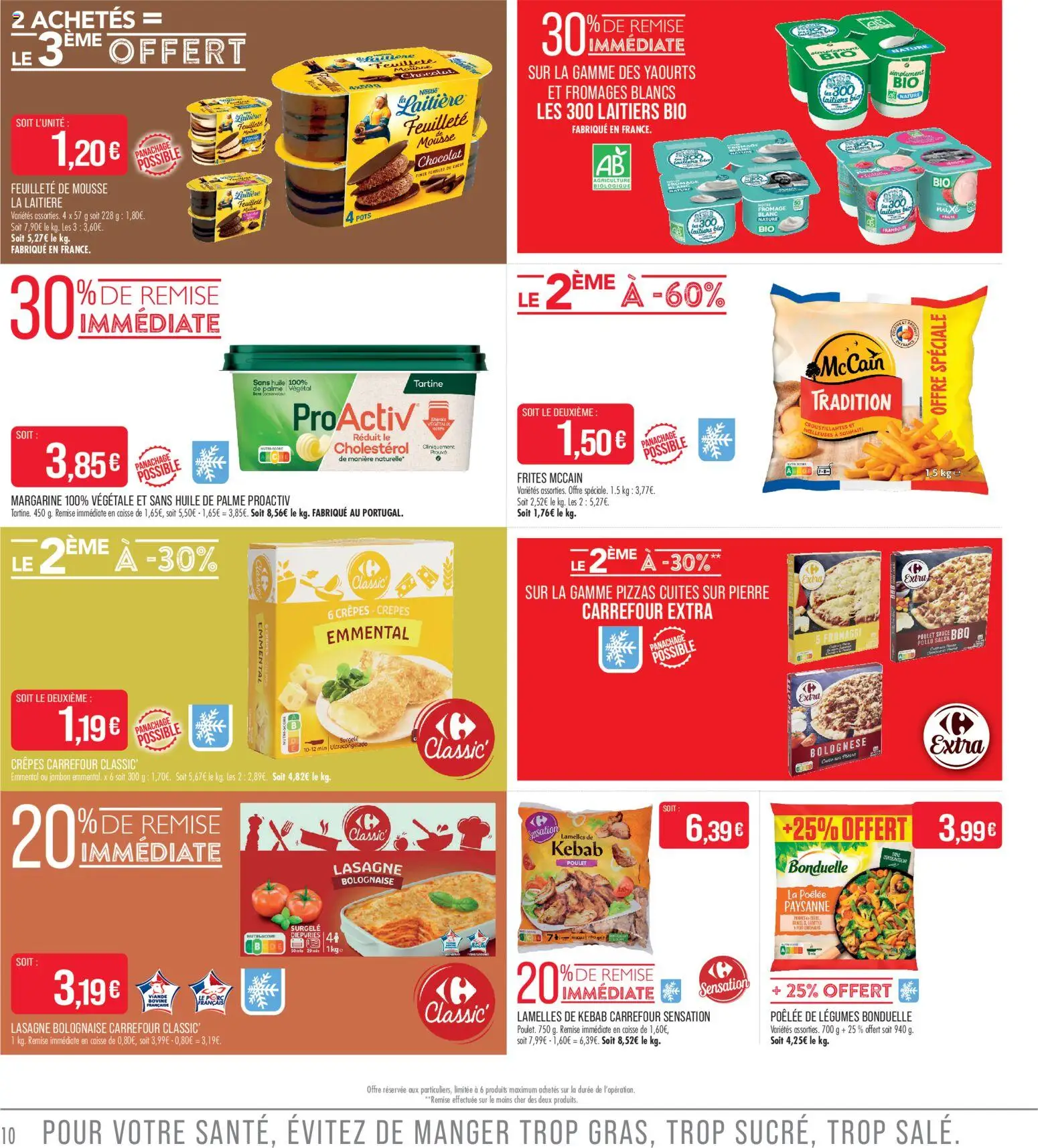 {H1} | Page: 10 | Produits: Fromage blanc, Fromage, Chocolat, Jambon