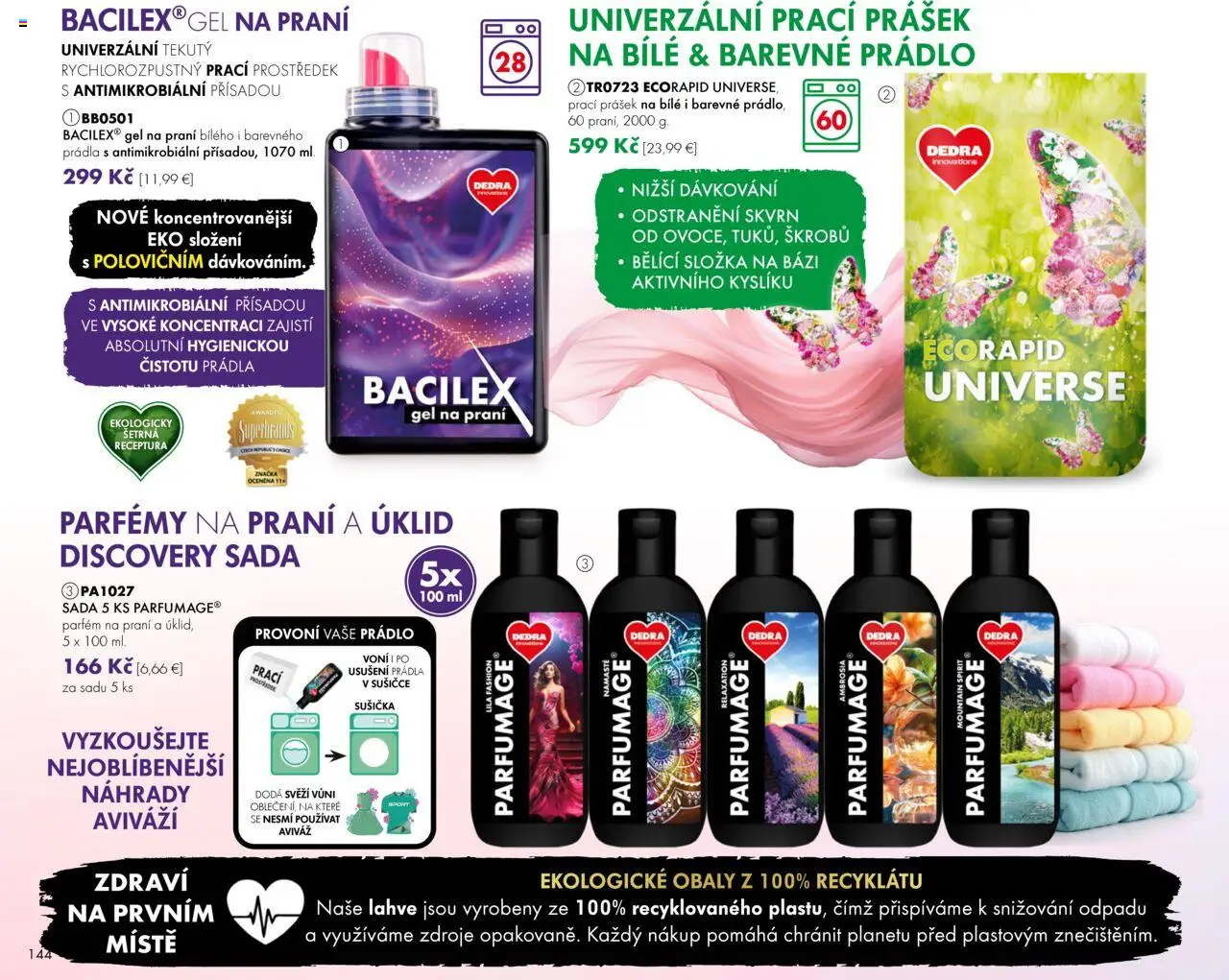 Dedra Katalog 8 2025 │ platný od 25.07.2025 | Strana: 44 | Produkty: Sušička, Parfém, Aviváž