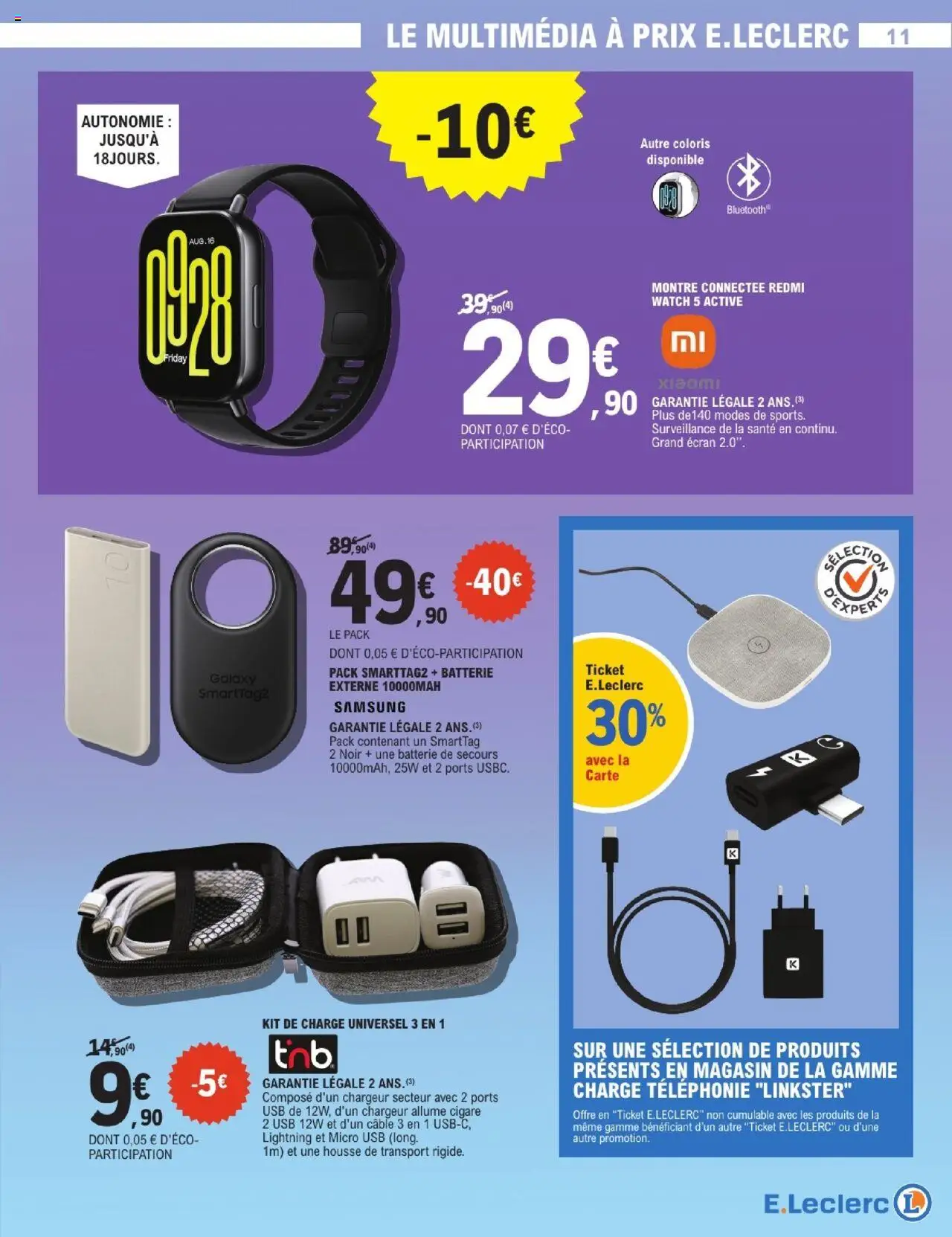  | Page: 11 | Produits: Montre, Câble, USB, Batterie