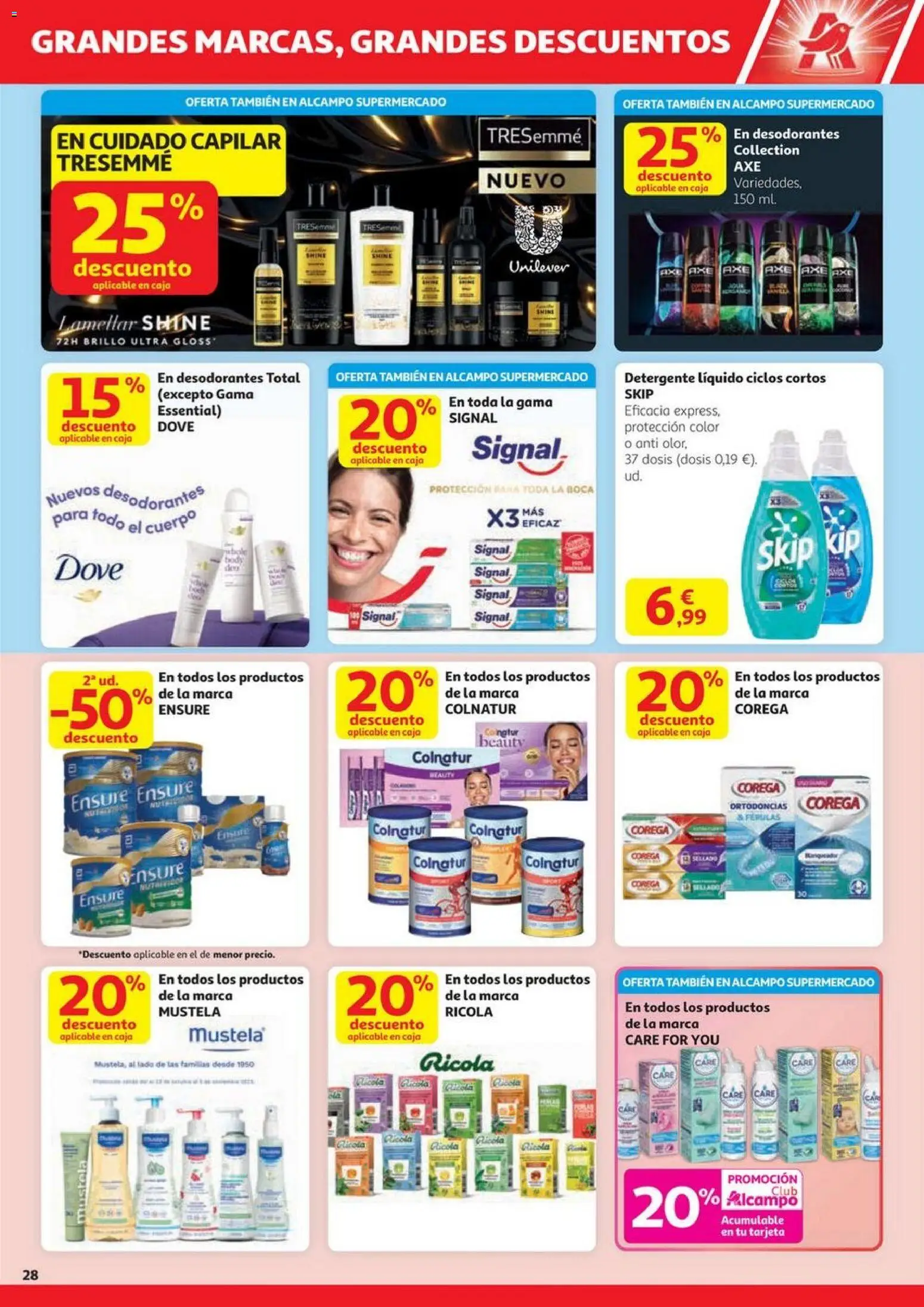 Alcampo - HG Madrid Unificado  │ válido desde el 23.10.2025 | Página: 28 | Productos: Detergente, Detergente líquido, Caja