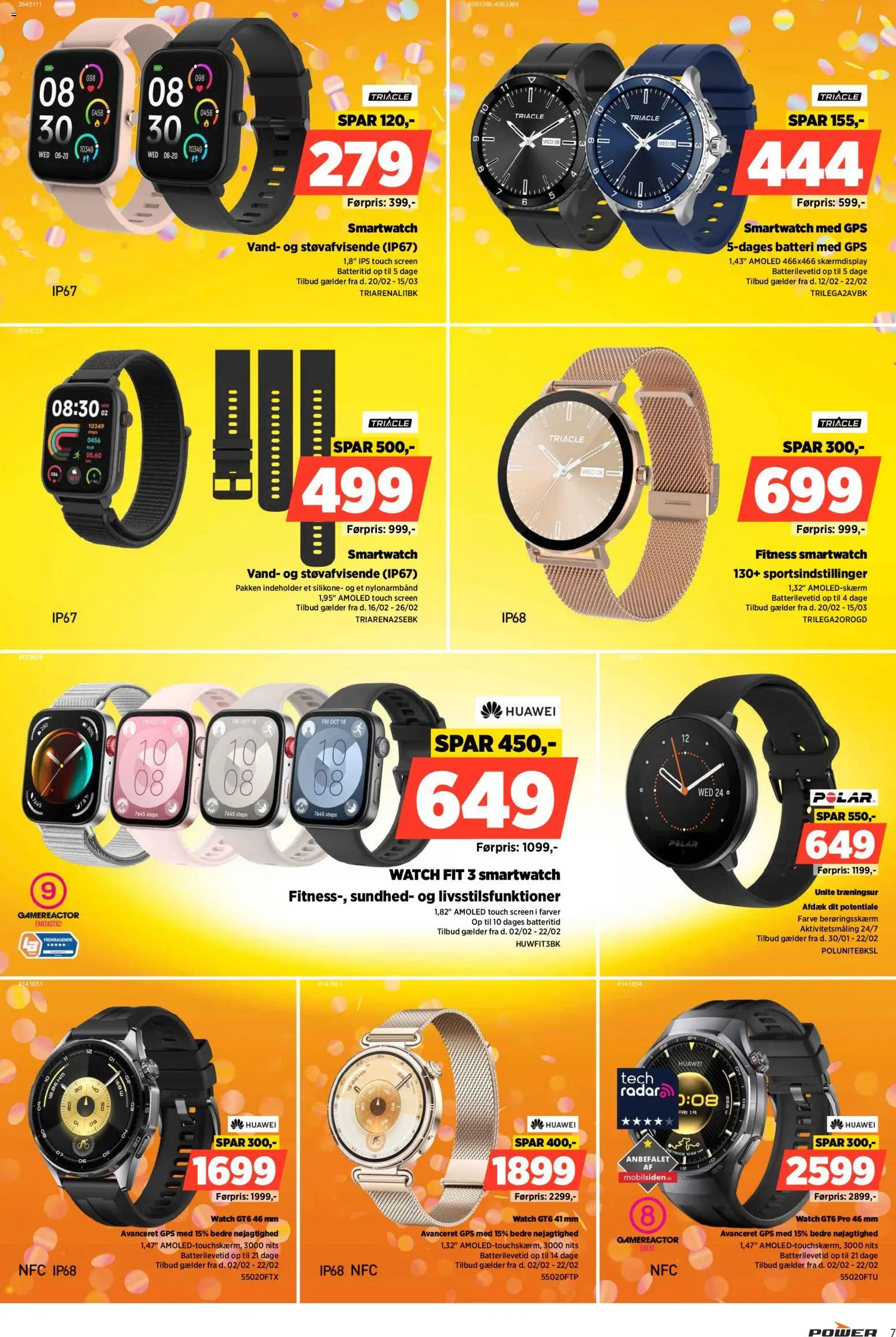 Power tilbudsavis – gyldig fra 20.02.2026 | Side: 7 | Produkter: GPS, Batteri, Smartwatch