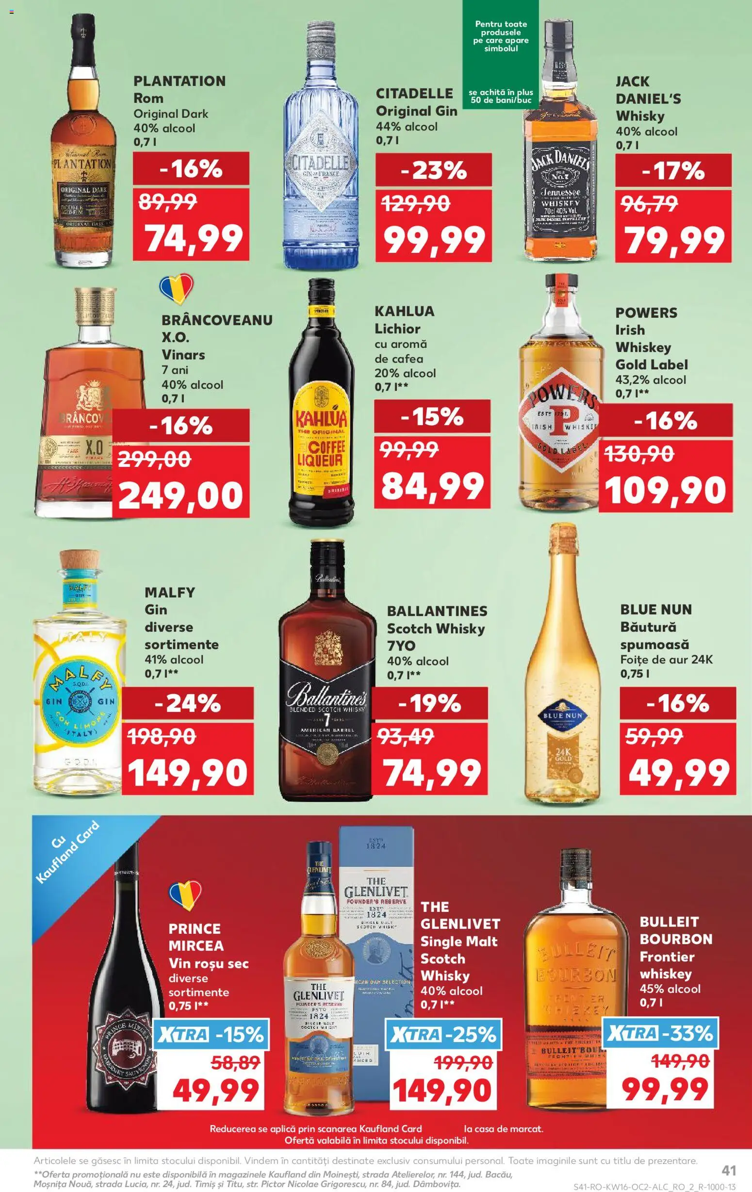 Noul catalog Kaufland – valabil de la 15.04.2026 | Pagină: 41 | Produse: Lichior, Vin, Rom, Bourbon