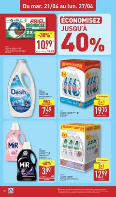 Aldi - Prévisualisation de Aldi catalogue valide à partir de 21.04.2026 | Page: 22 | Produits: Ariel, Parfum, Ski, Lessive