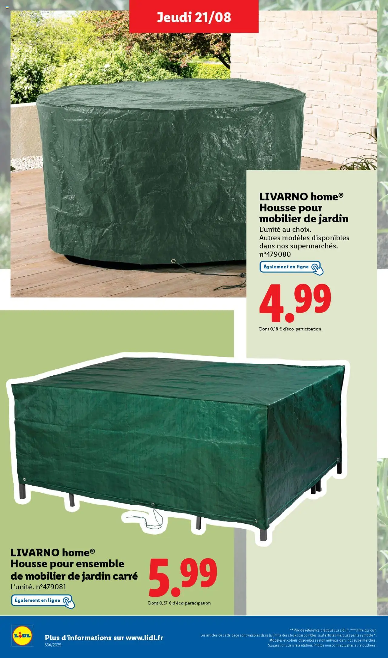  | Page: 42 | Produits: Housse pour mobilier de jardin, Mobilier de jardin