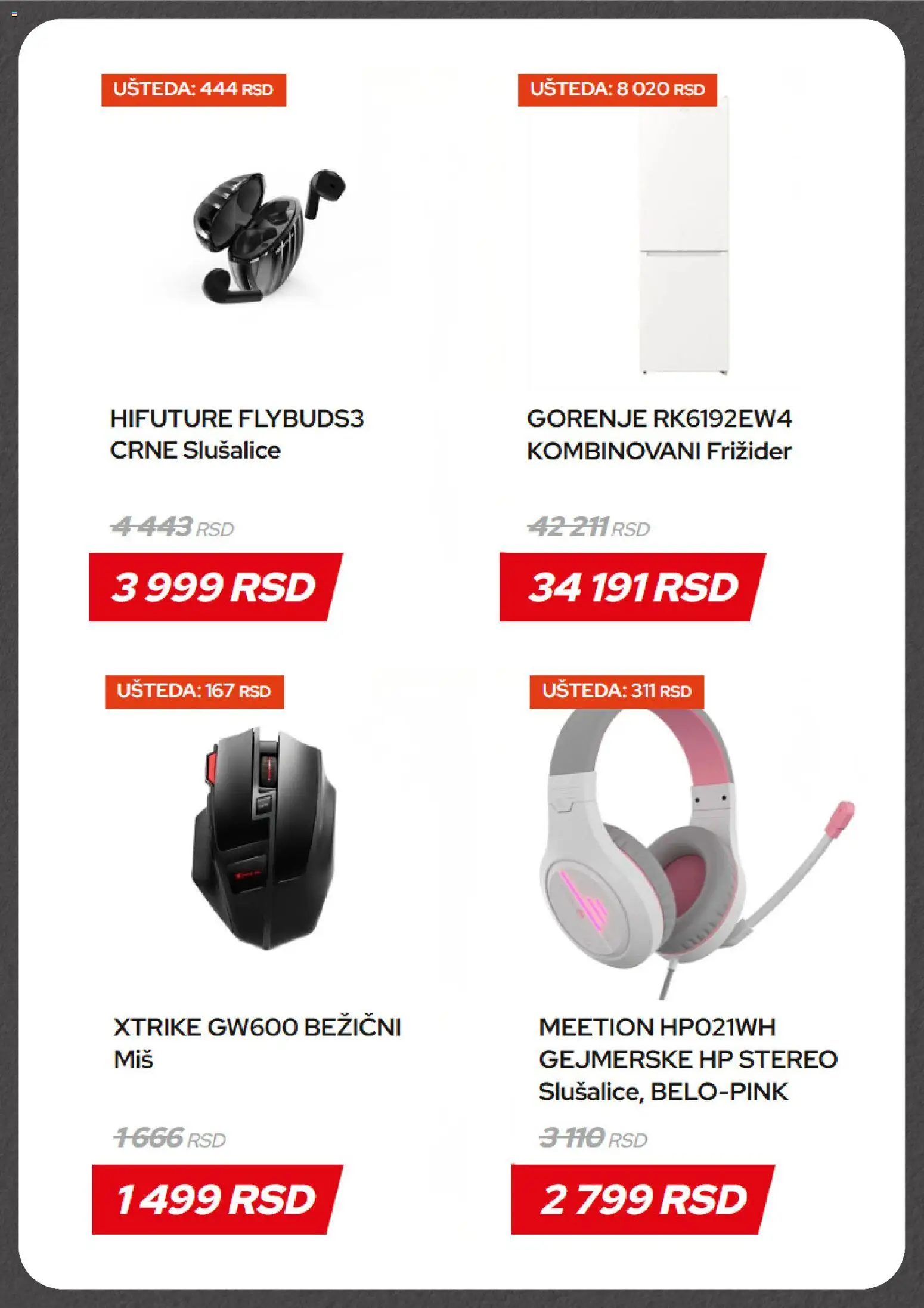 Dudi co. katalog - važi od 05.12.2025 | Strana: 3 | Proizvode: Slušalice, Kombinovani frižider, Frižider