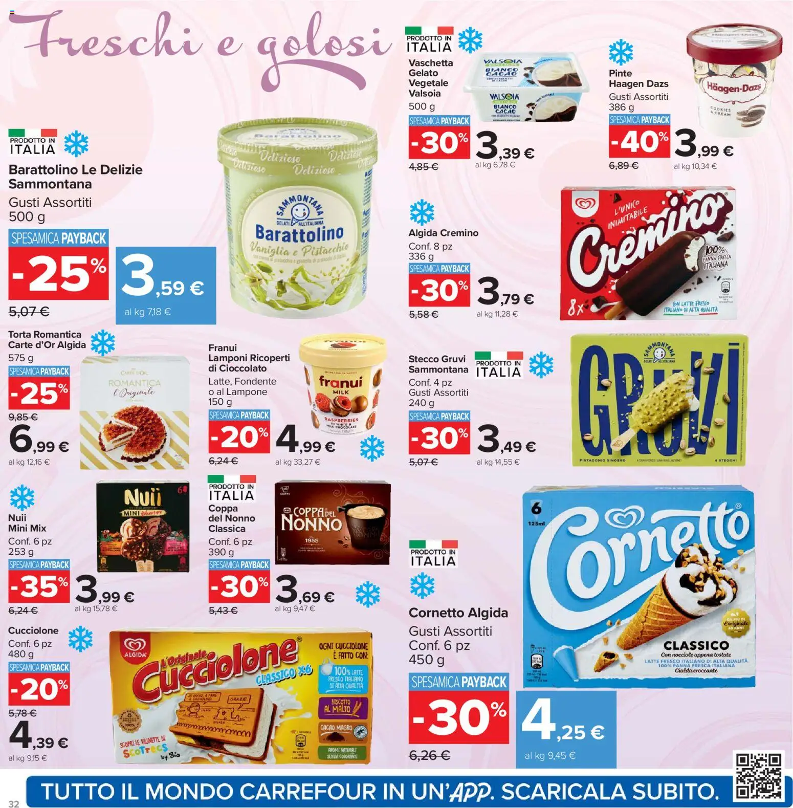 Volantino Carrefour del 24.03.2026 | Pagina: 32 | Prodotti: Panna, Nocciole, Torta, Cacao