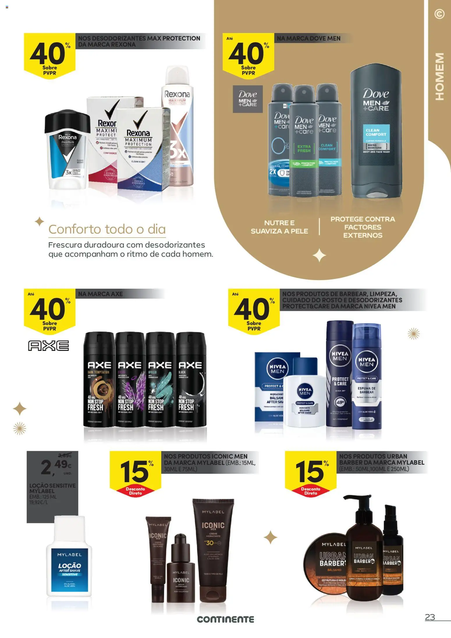 Continente - Festeje o Ano em beleza │ válido de 09.12.2025 | Página: 23 | Produtos: Aftershave, Creme