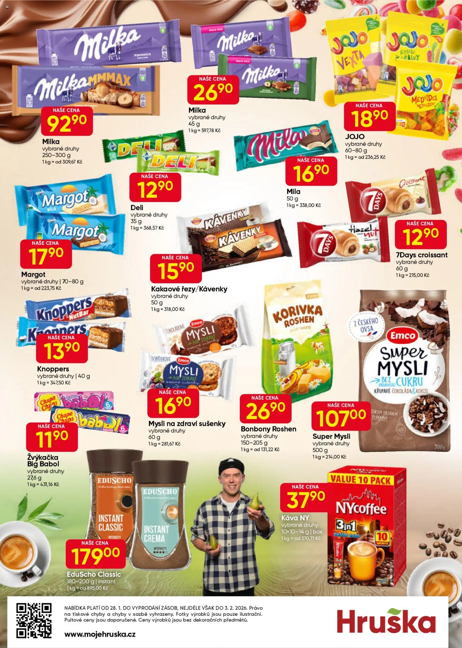 Hruška leták od 28.01.2026 | Strana: 8 | Produkty: Bonbóny, Kokos, Mysli, Sušenky