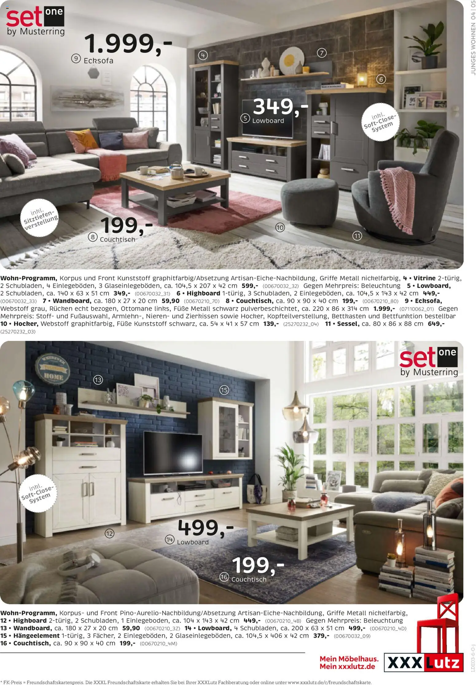 XXXL Lutz Junges Wohnen – gültig ab 22.02.2026 | Seite: 5 | Produkte: Ecksofa, Lowboard, HIghboard, Couchtisch