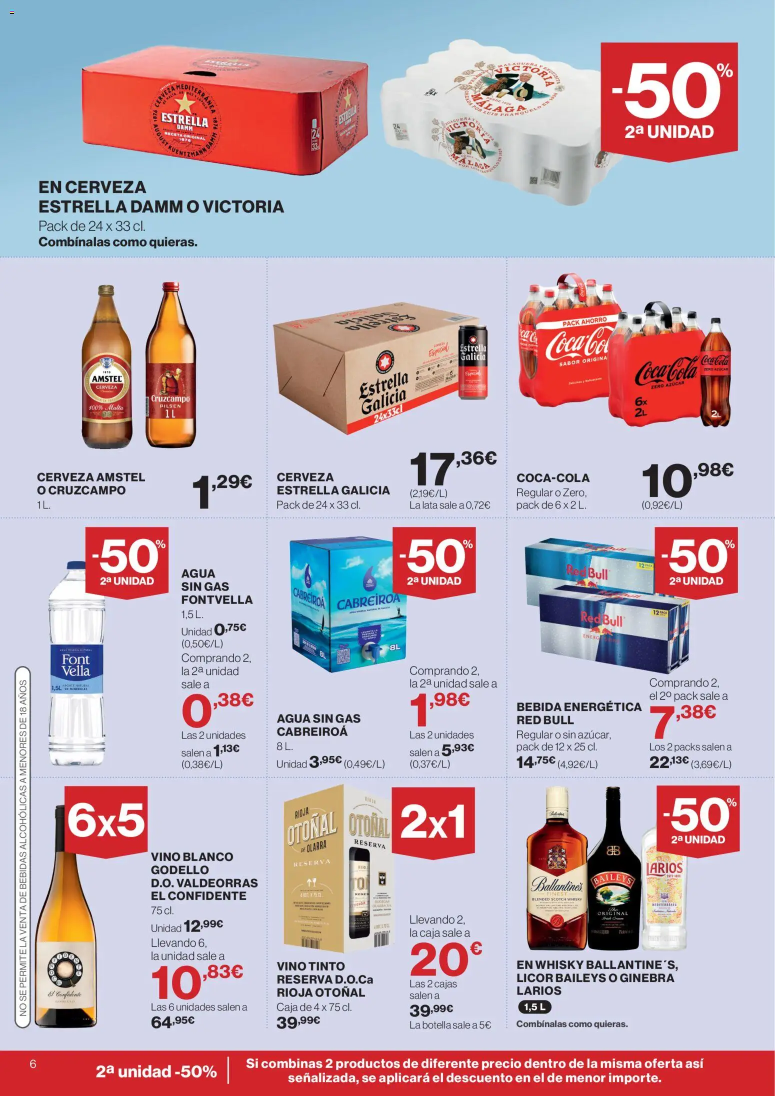 Hipercor catálogo │ válido desde el 09.04.2026 | Página: 6 | Productos: Licor, Cerveza, Whisky, Caja