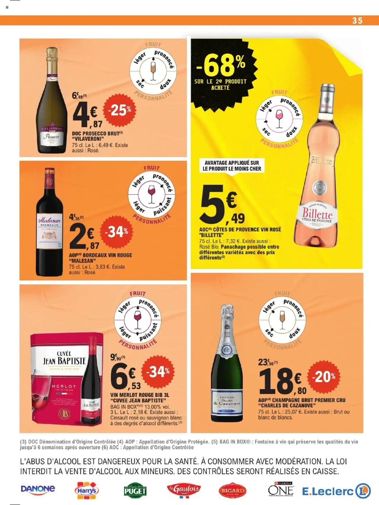  | Page: 35 | Produits: Champagne brut, Champagne, Prosecco, Vin