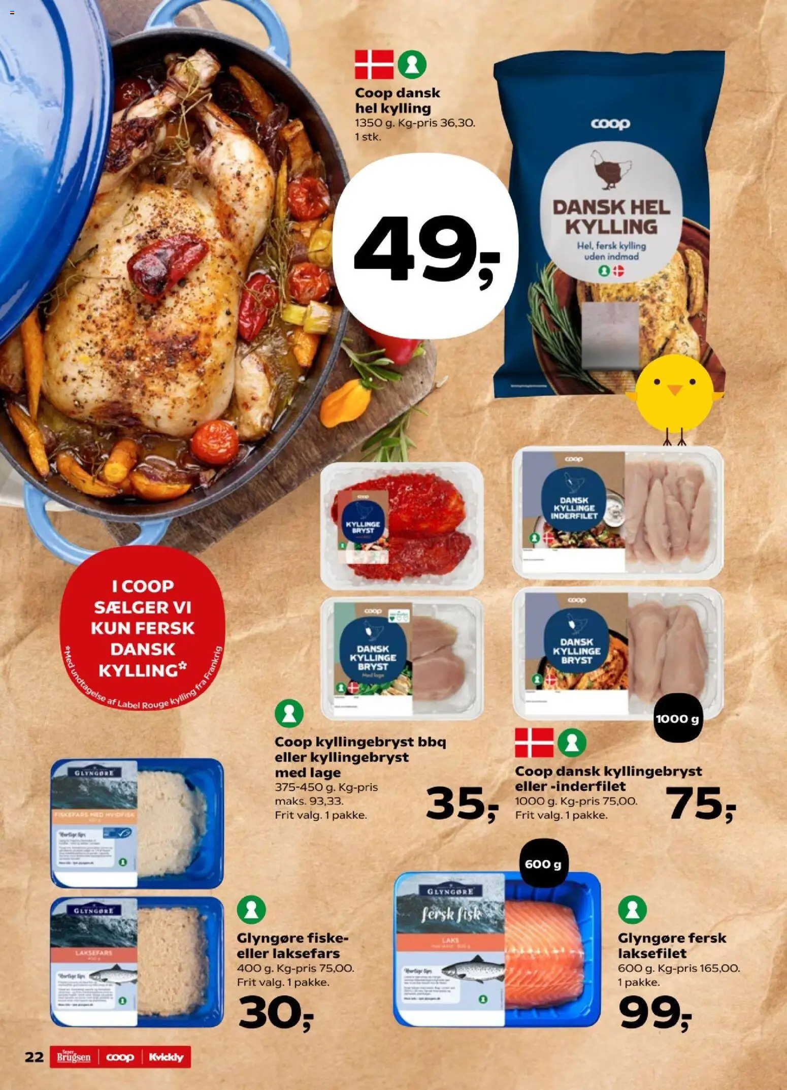 Super Brugsen tilbudsavis – gyldig fra 19.03.2026 | Side: 22 | Produkter: Fisk