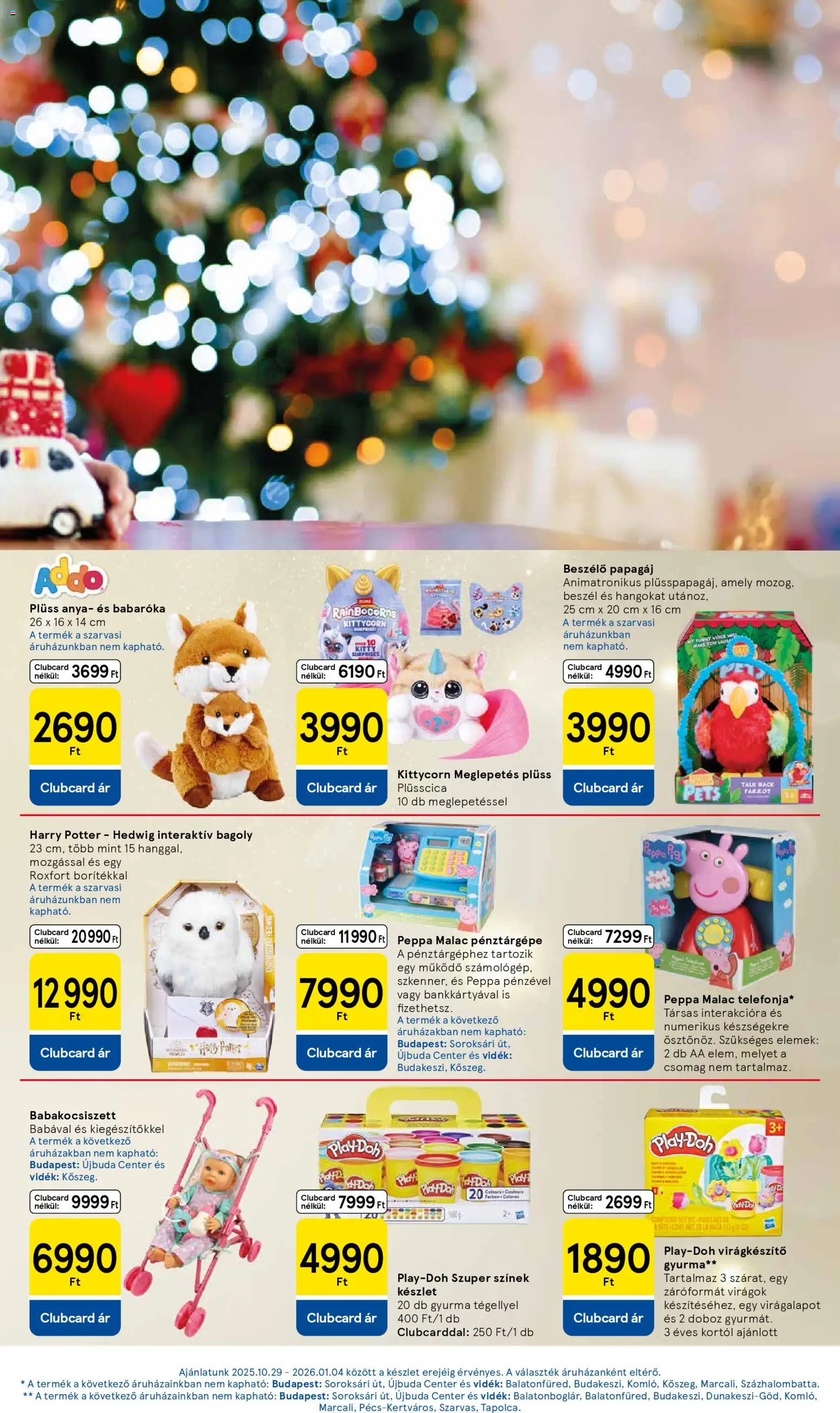 Tesco akciós ujság - amely érvényes a következő dátumtól: 13.11.2025 | Oldal: 13 | Termékek: Virágok, Gyurma, Plüss, Doboz