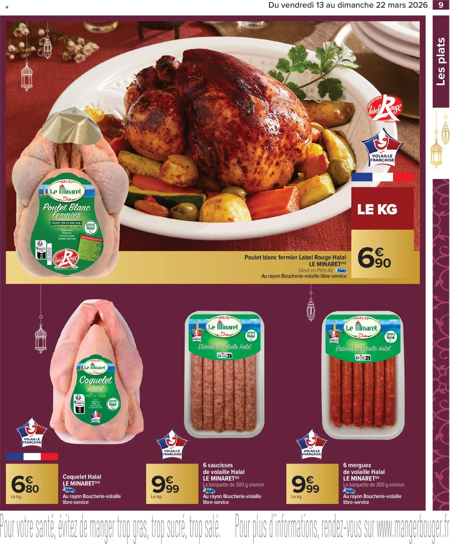 {H1} | Page: 9 | Produits: Volaille, Merguez, Coquelet