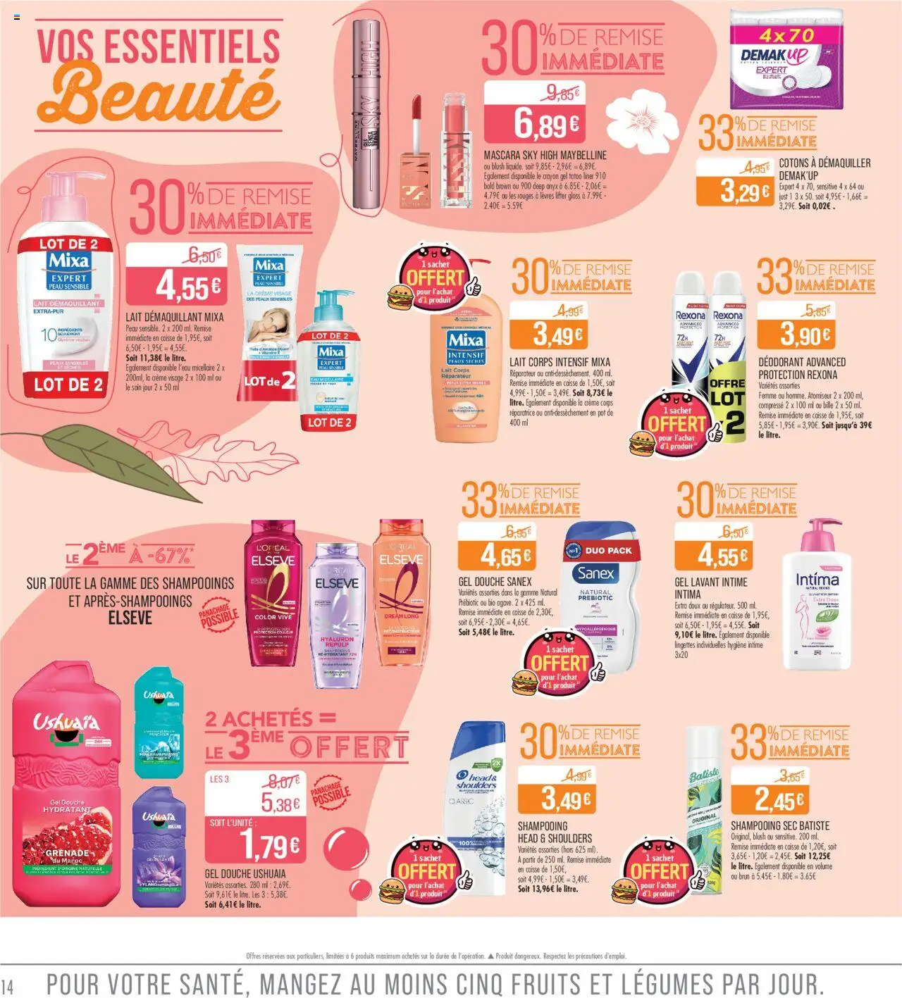  | Page: 14 | Produits: Shampooing, Gel douche, Crayon, Lait