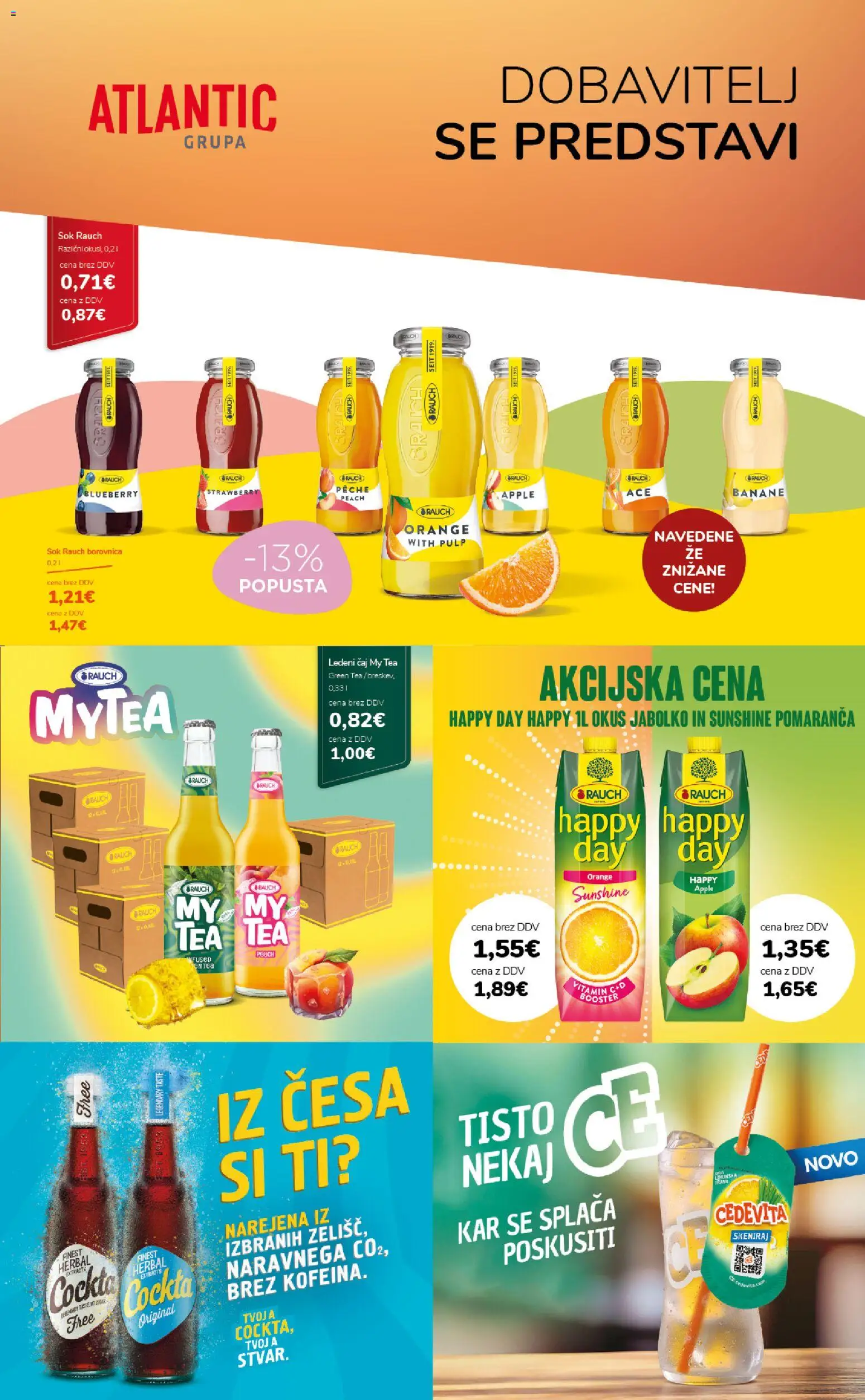 Novi Ahac katalog ponudbe – veljaven od 01.01.2026 | Stran: 17 | Izdelki: Ledeni čaj, Sok, Banane, Caj