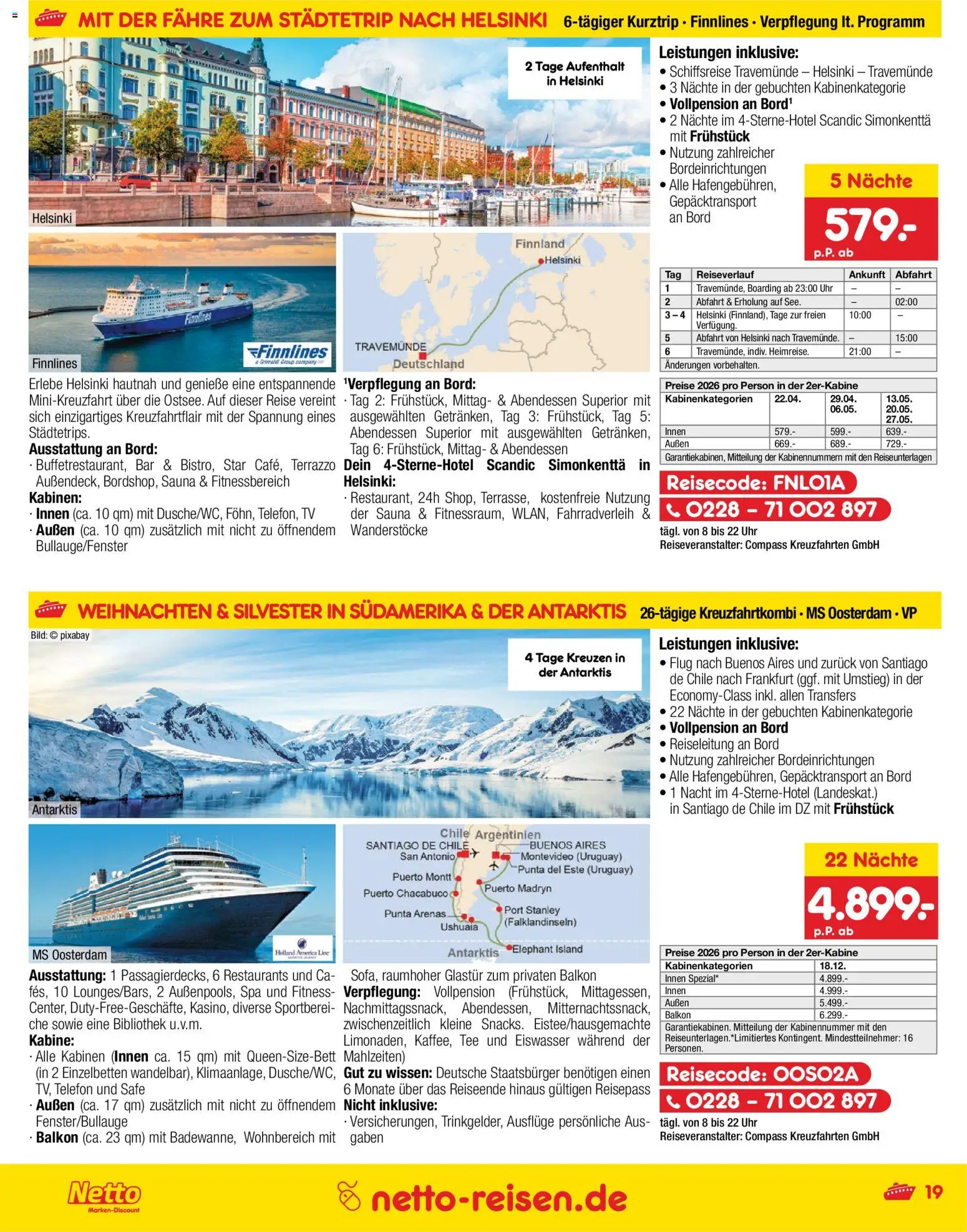 Netto Reisen Prospekt 	 – gültig ab 30.10.2025 | Seite: 19 | Produkte: Bibliothek, Tee, Telefon, TV