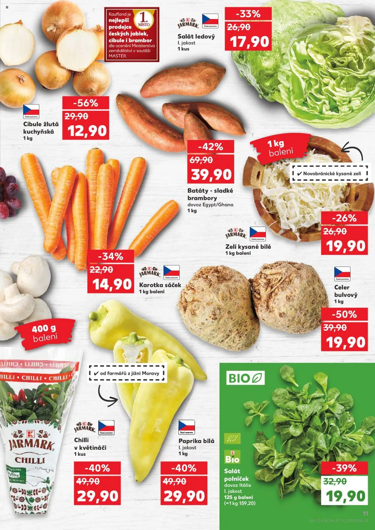 Kaufland leták od 24.09.2025 | Strana: 11 | Produkty: Batáty, Brambory, Celer, Cibule