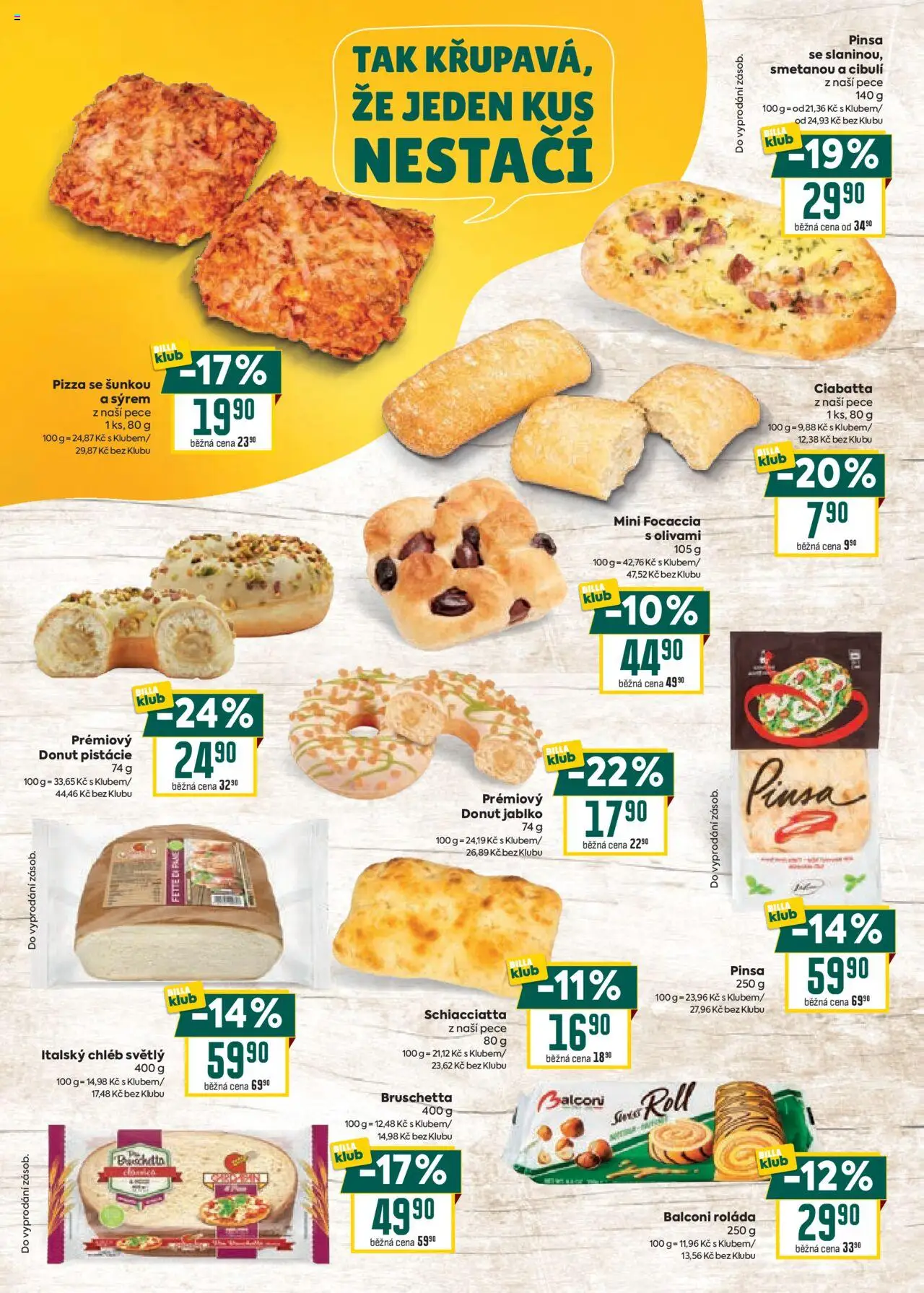 Billa katalog - Itálie od 01.10.2025 | Strana: 12 | Produkty: Chléb, Pizza, Focaccia, Ciabatta