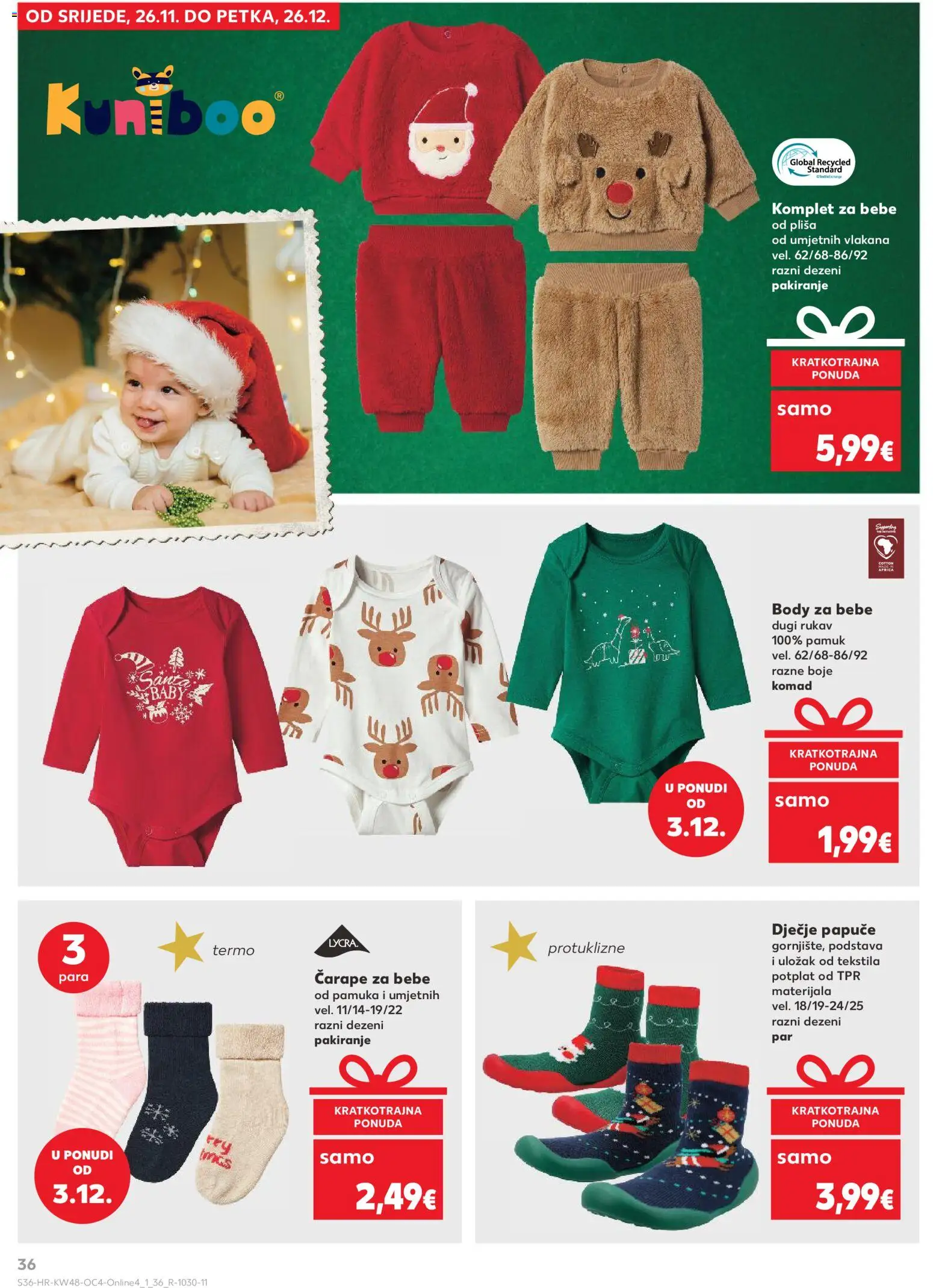 Kaufland HR akciós ujság - amely érvényes a következő dátumtól: 26.11.2025 | Oldal: 36 | Termékek: Body